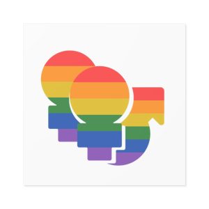 Lgbt Icon Isolated Black Background Diversity Human Right Concept Lgbt Community Vector Flat Illustration Poster Card Banner Laminate Stickers Square
