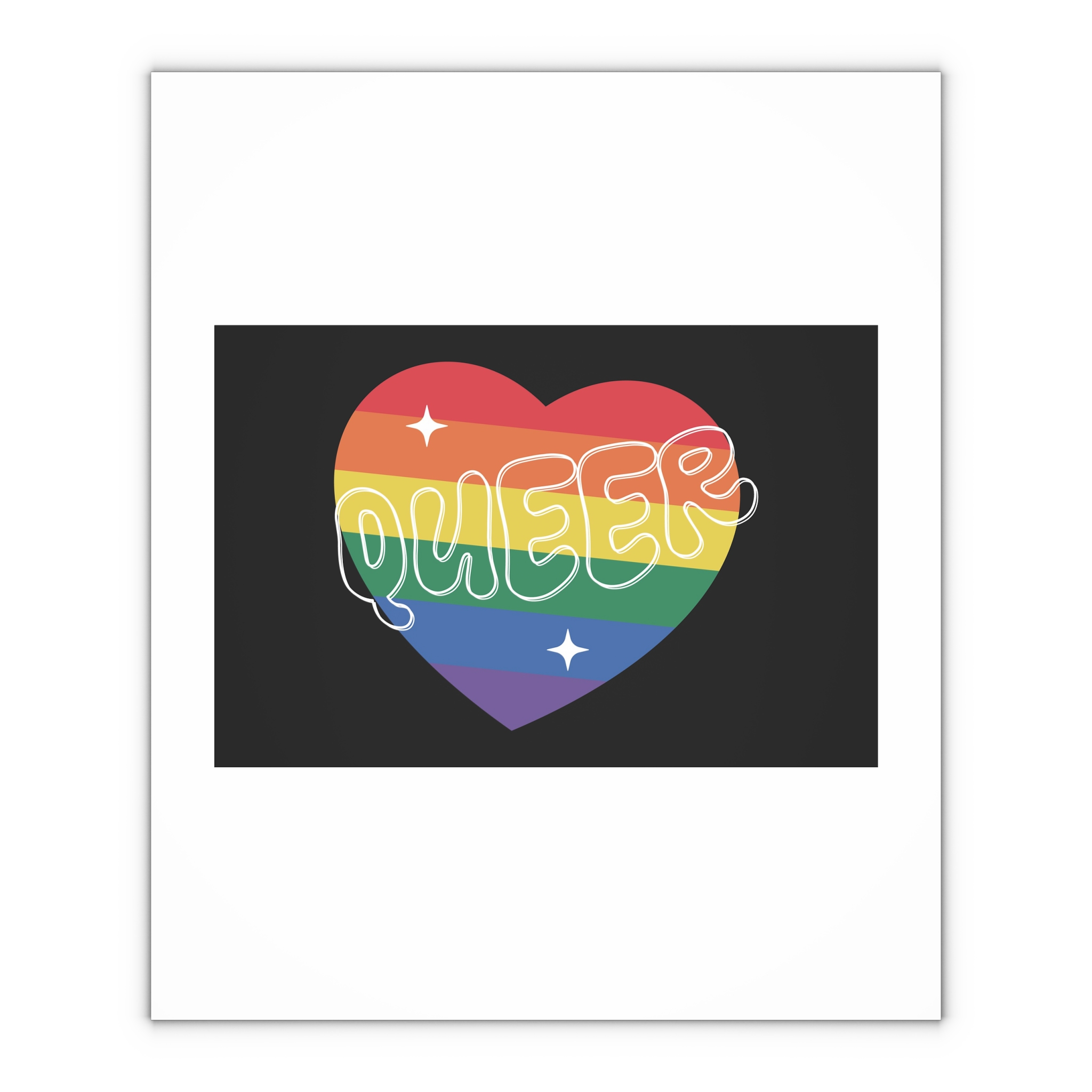 Queer Pride Heart Gift Wrapping Paper Sheets 1pc - Image 4