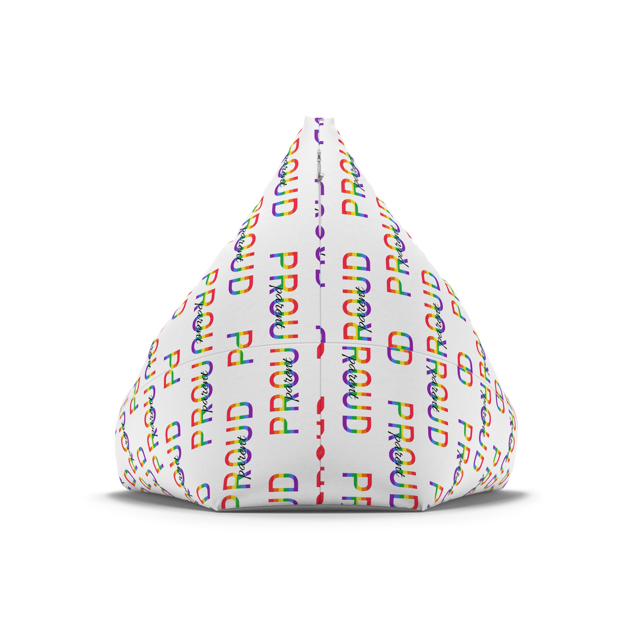 Proud Parent Letering Rainbow Colors Lgbt Flag Lgbt Parents Community Support Bean Bag Chair Cover - Image 6