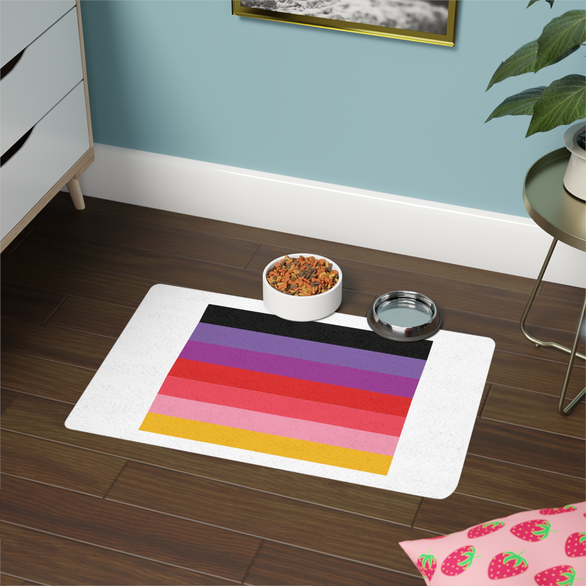 Lesbian Pride Design DC3A9F Pet Food Mat 12x18 - Image 4