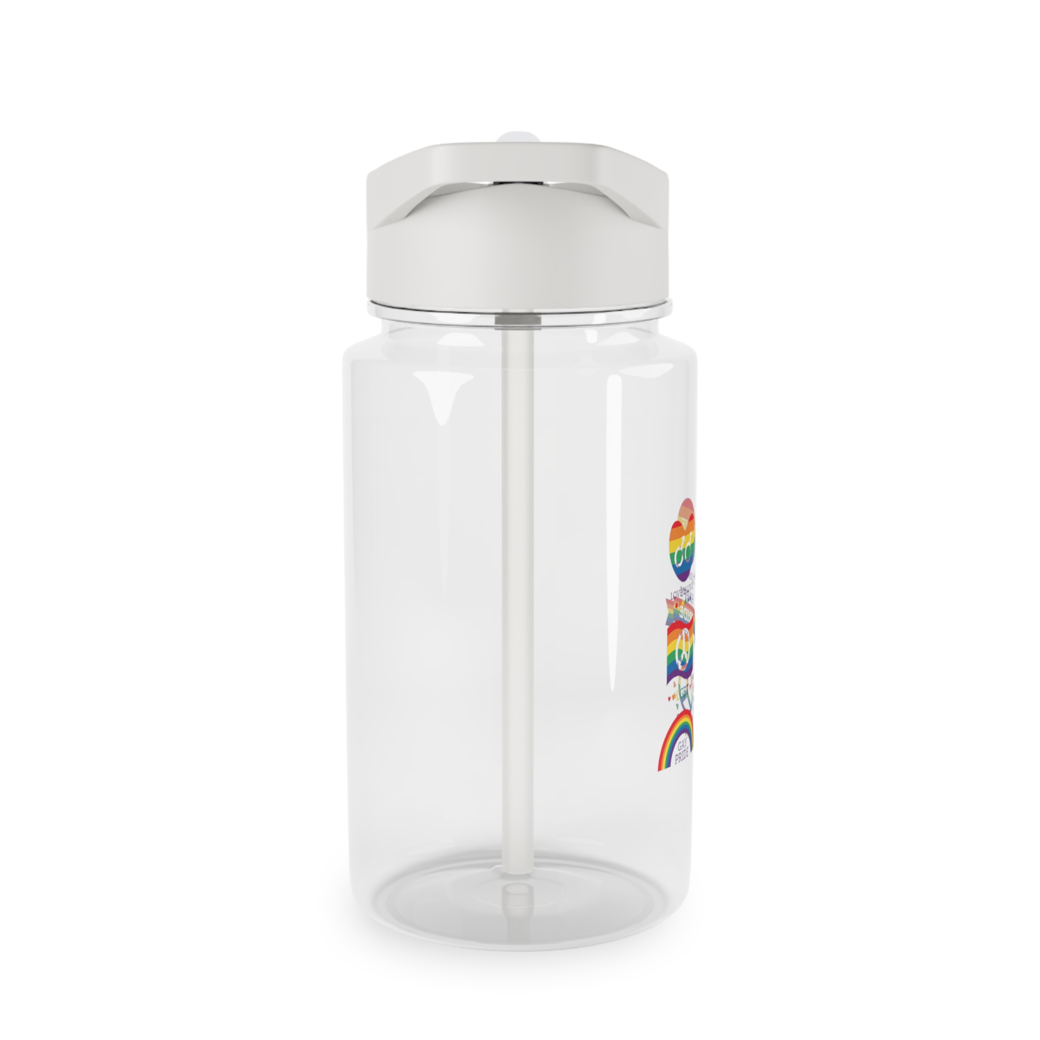 Pride Day Badges Illustration Set Tritan Water Bottle - Image 4