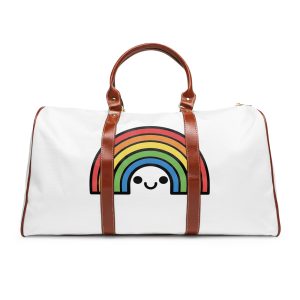 Colorful Rainbow Smiling Face Cartoon Illustration Waterproof Travel Bag