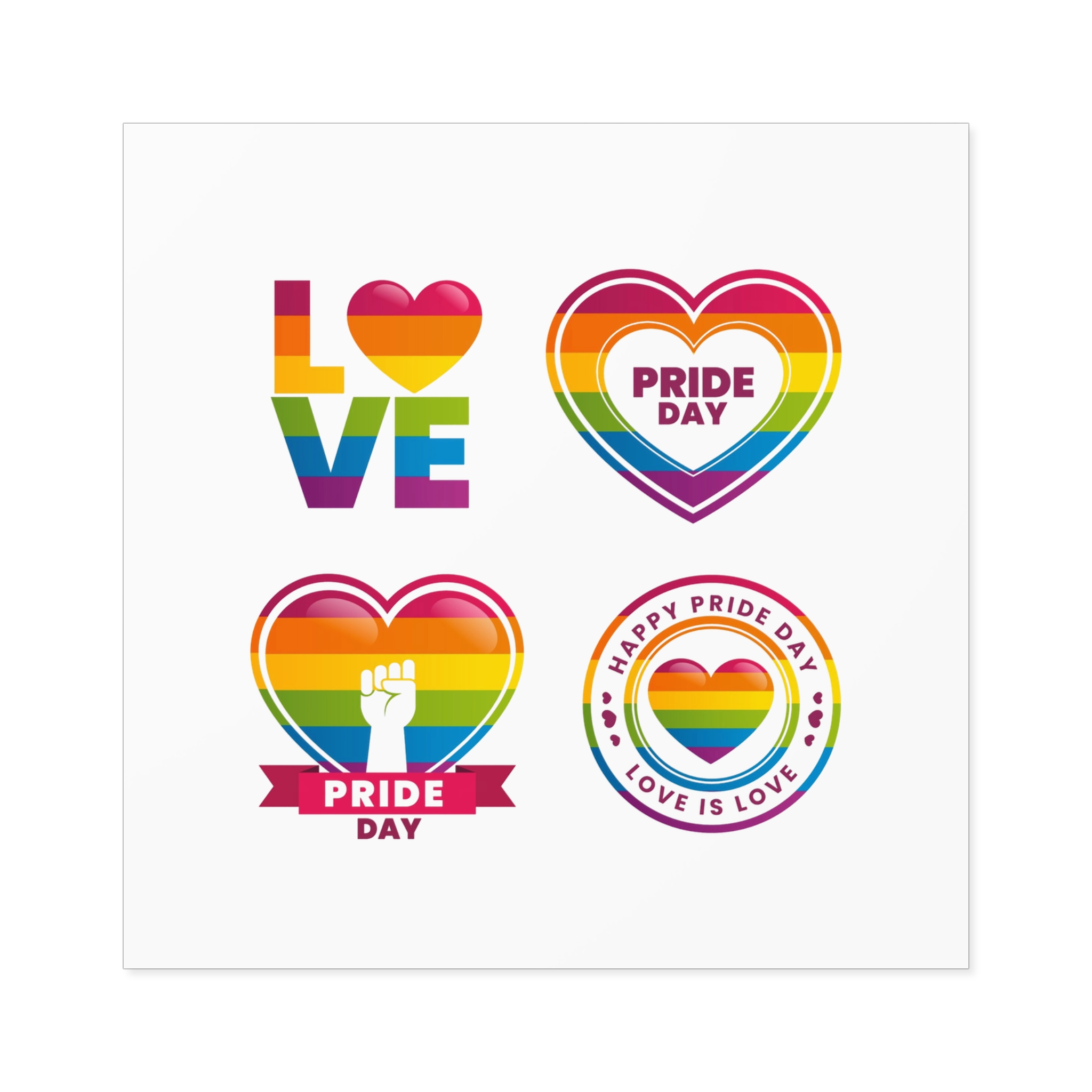Label Collection With Pride Day Laminate Stickers Square - Image 33
