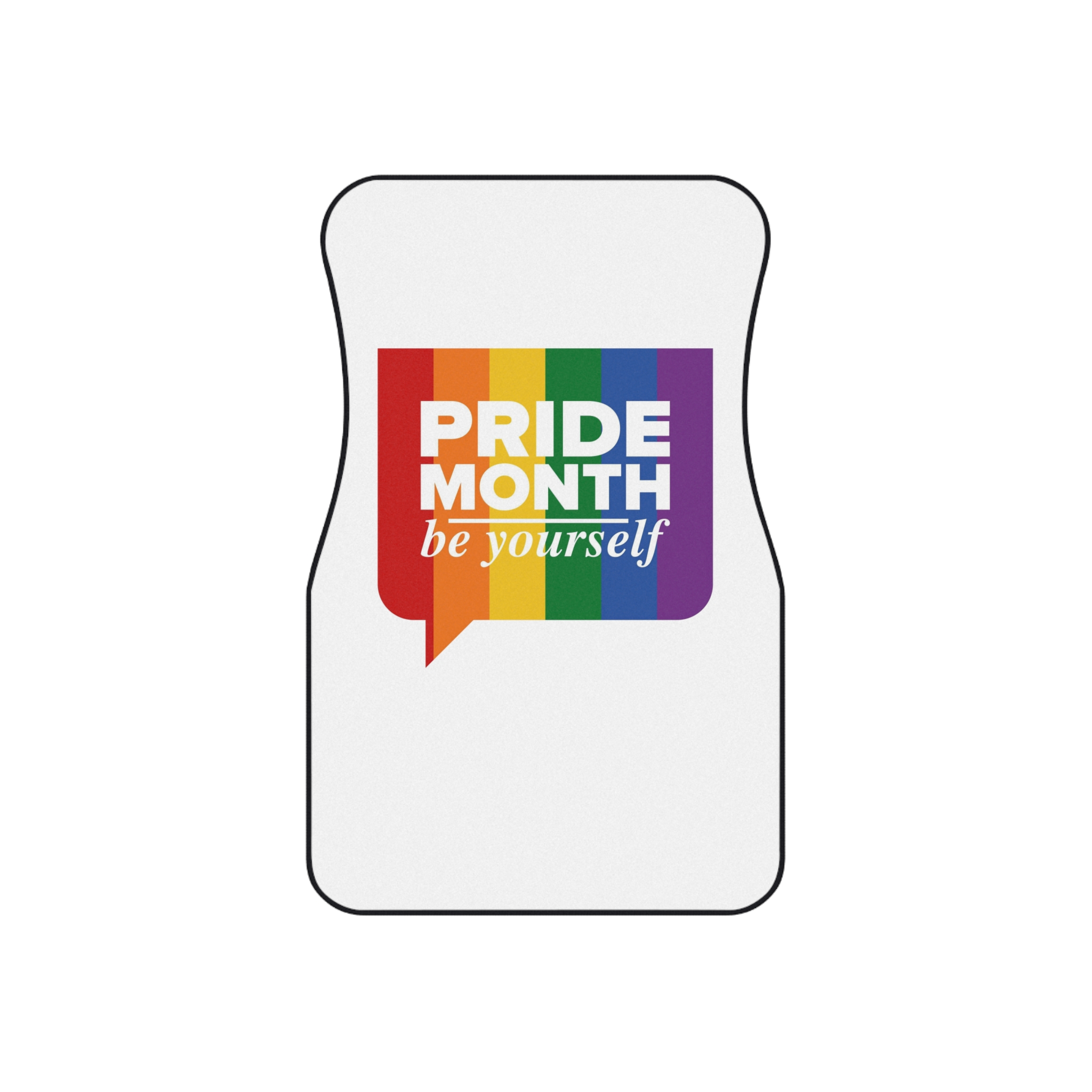 Lgbt Pride Month June Lgbt Flag Rainbow Flag Love Concept Vector Illustration Poster (1) Car Mats Set Of 4 - Image 2