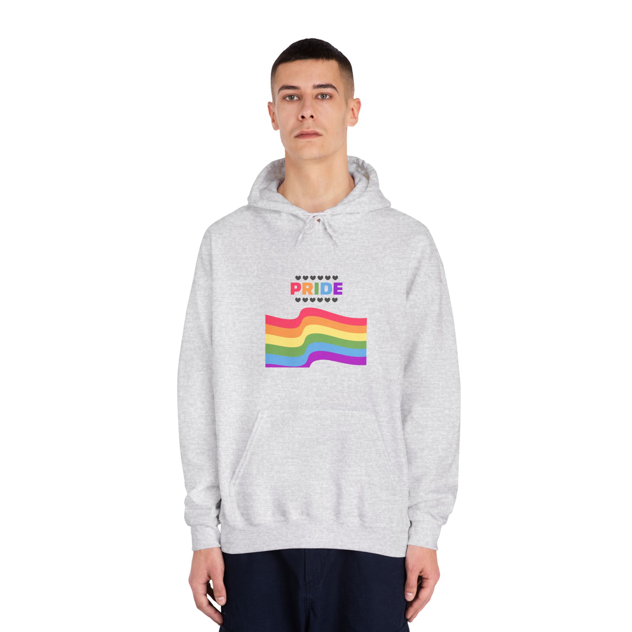 Pride Background With Flag Lgbtq Pride Unisex Dryblend Hooded Sweatshirt - Image 7