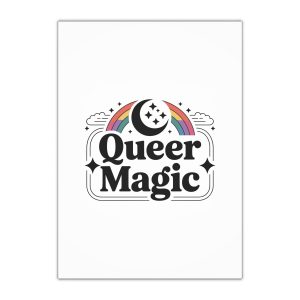 Queer Magic T Shirt Design Isolated White Background 2 Gift Wrapping Paper Sheets 1pc