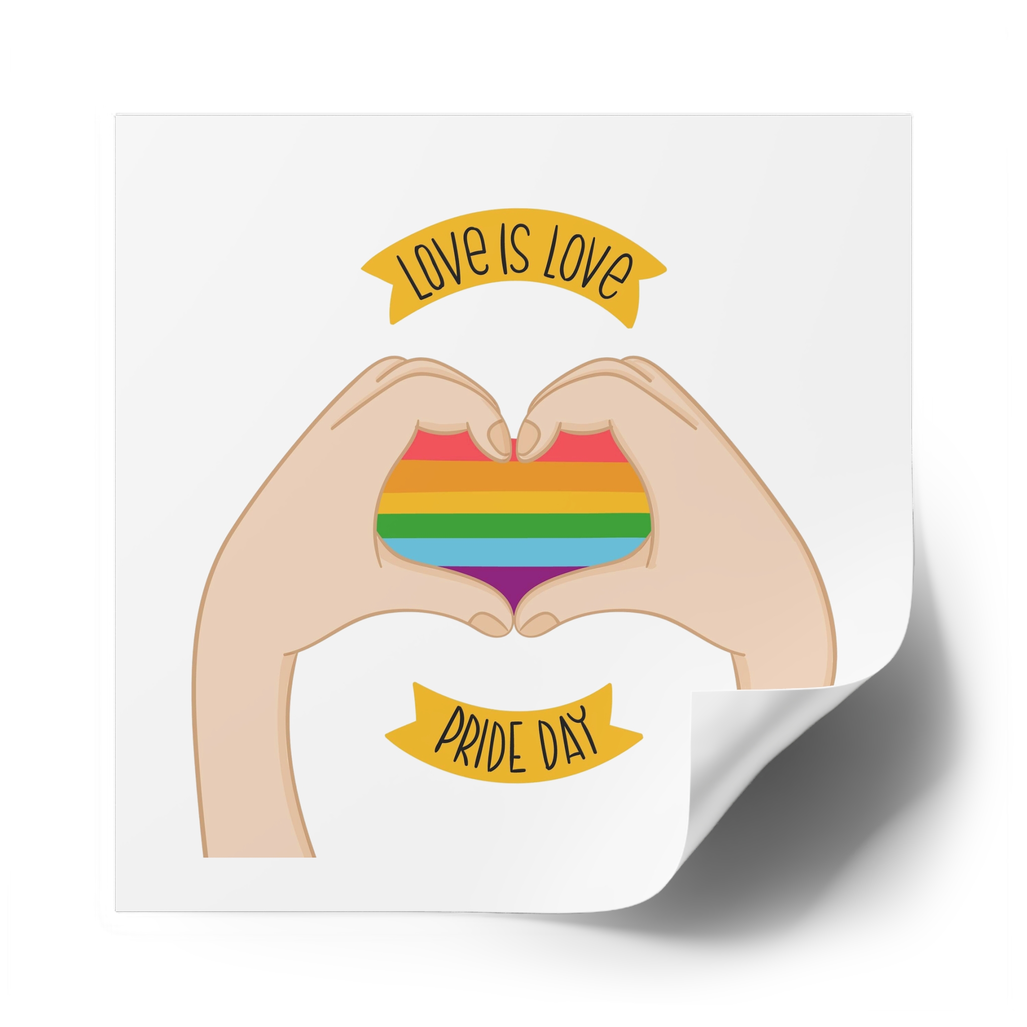 Pride Day Concept(1) Laminate Stickers Square - Image 58