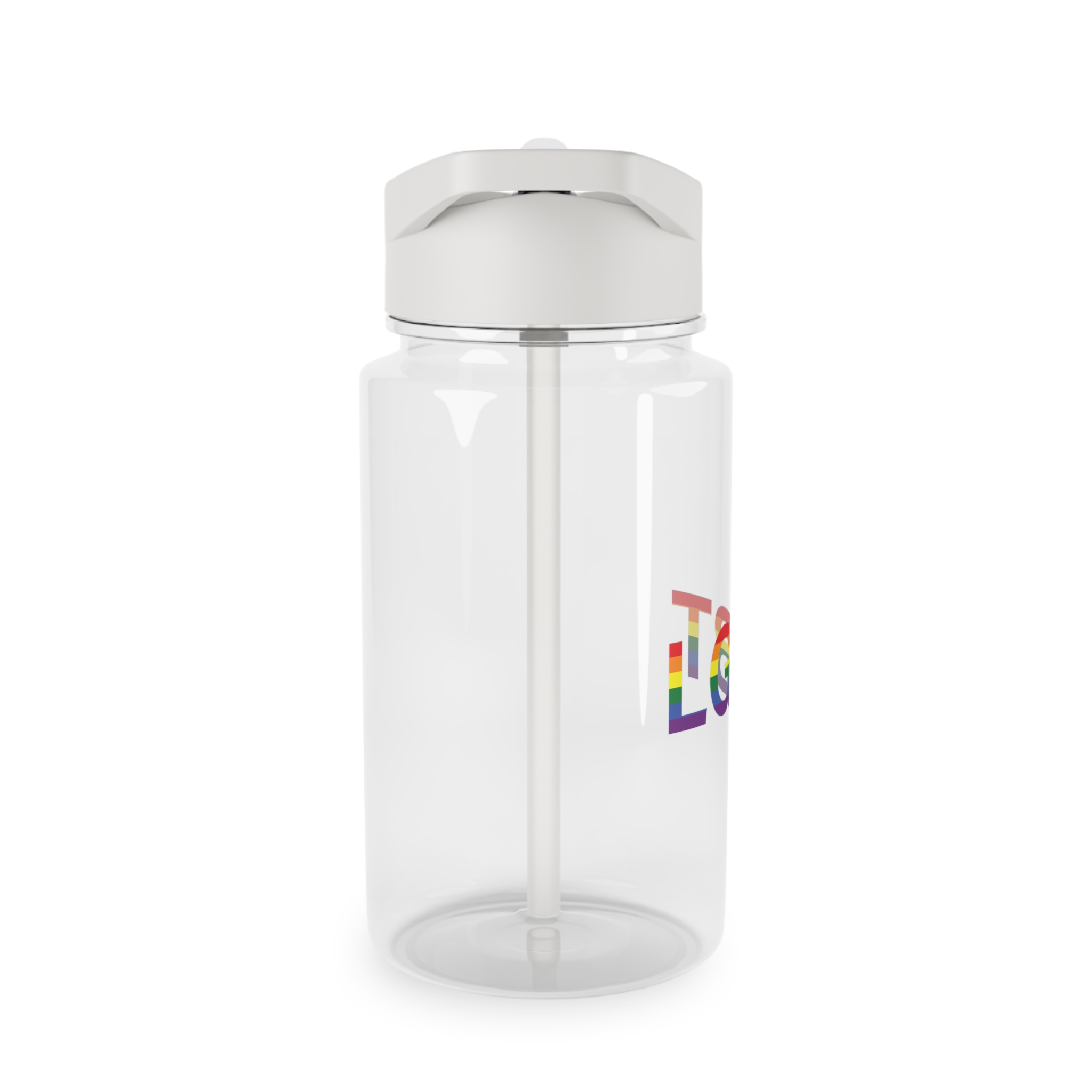 Lgbt Word Text Letter Rainbow Color Flag Isolated White Background Vector Illustration Tritan Water Bottle - Image 4