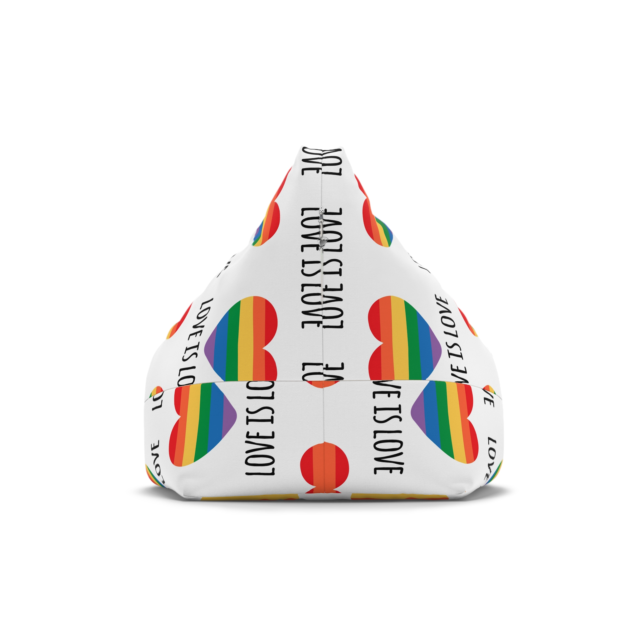 Vector Sketch Lgbt Rainbow Love Is Love Lettering Bean Bag Chair Cover - Image 2