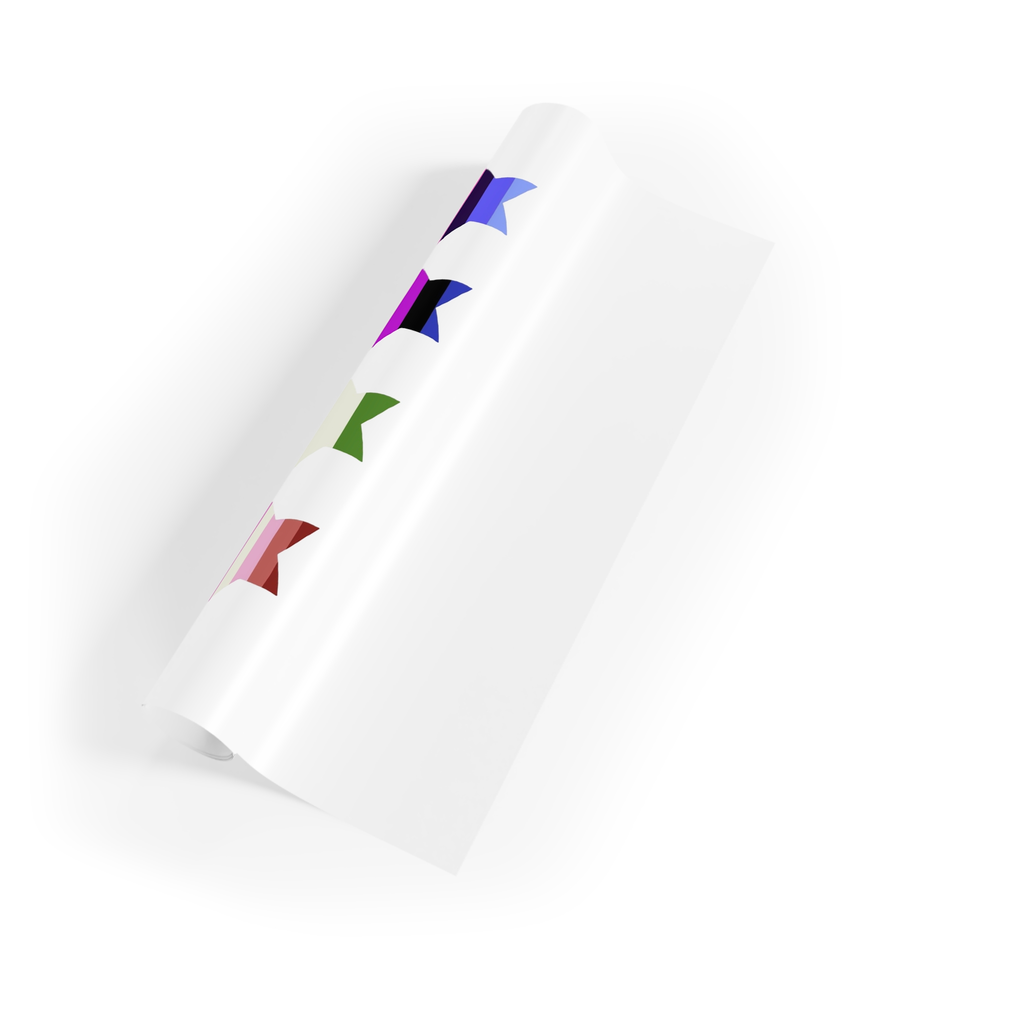 Set Colorful Lgbtq Pride Flag Star Shape Gender Equality Sexual Identity Pride Flags Collection Lgbtqia Community Pride Month Gift Wrapping Paper Rolls 1pc - Image 3