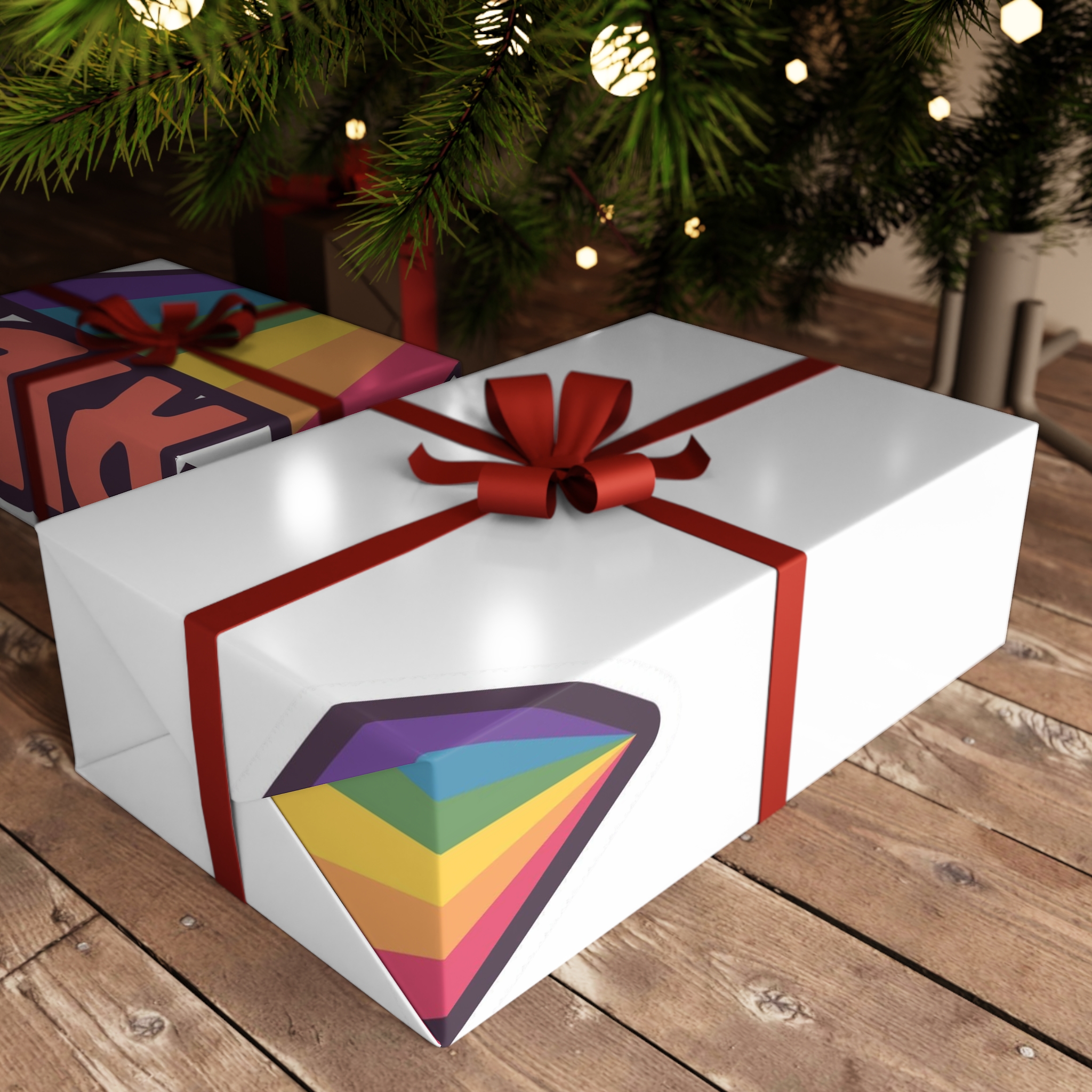Pride With Rainbow Gift Wrapping Paper Sheets 1pc - Image 3