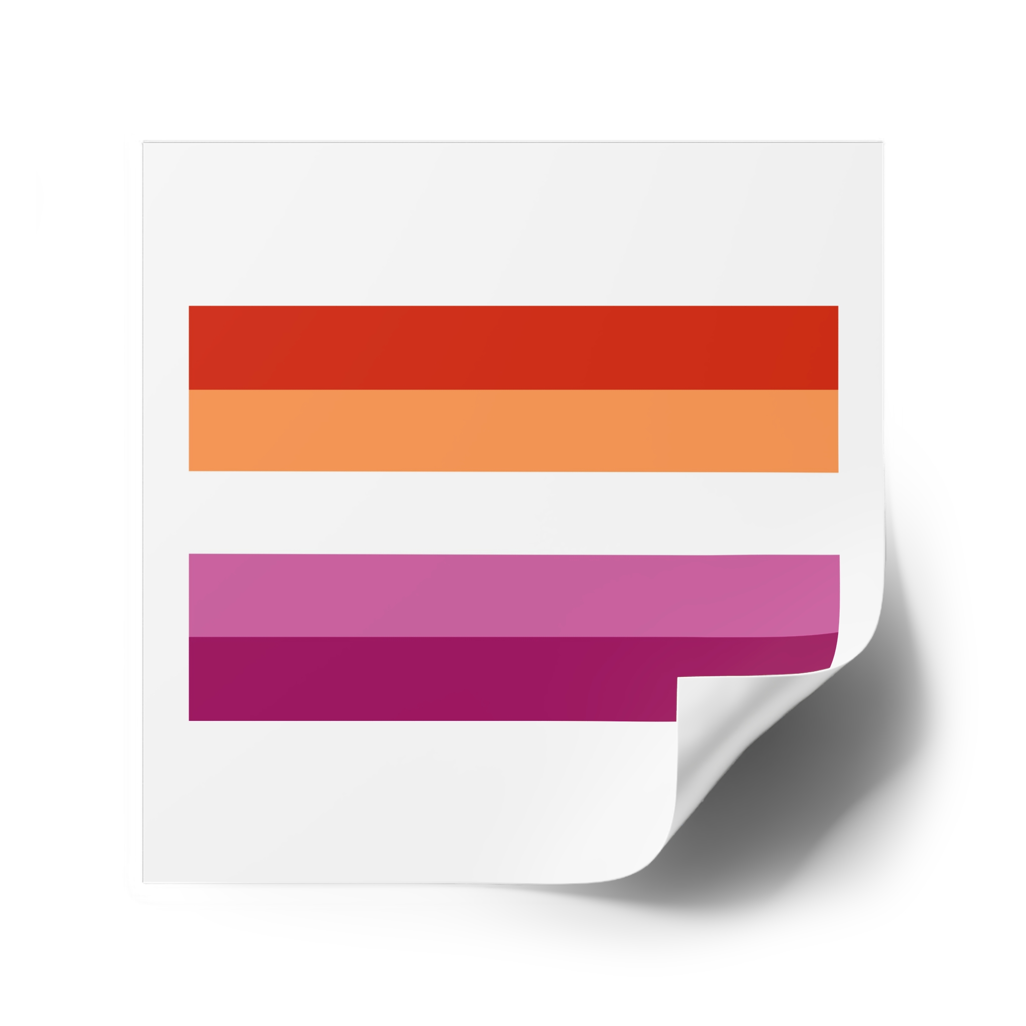Lesbian Flag Laminate Stickers Square - Image 46