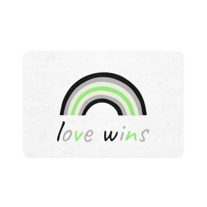 Colorful Rainbow Shape Agender Pride Flag Happy Pride Day Lgbtqia Community Pride Month Vector Hand Drawn Doodle Posters Stickers Logo Cards Pet Food Mat 12x18