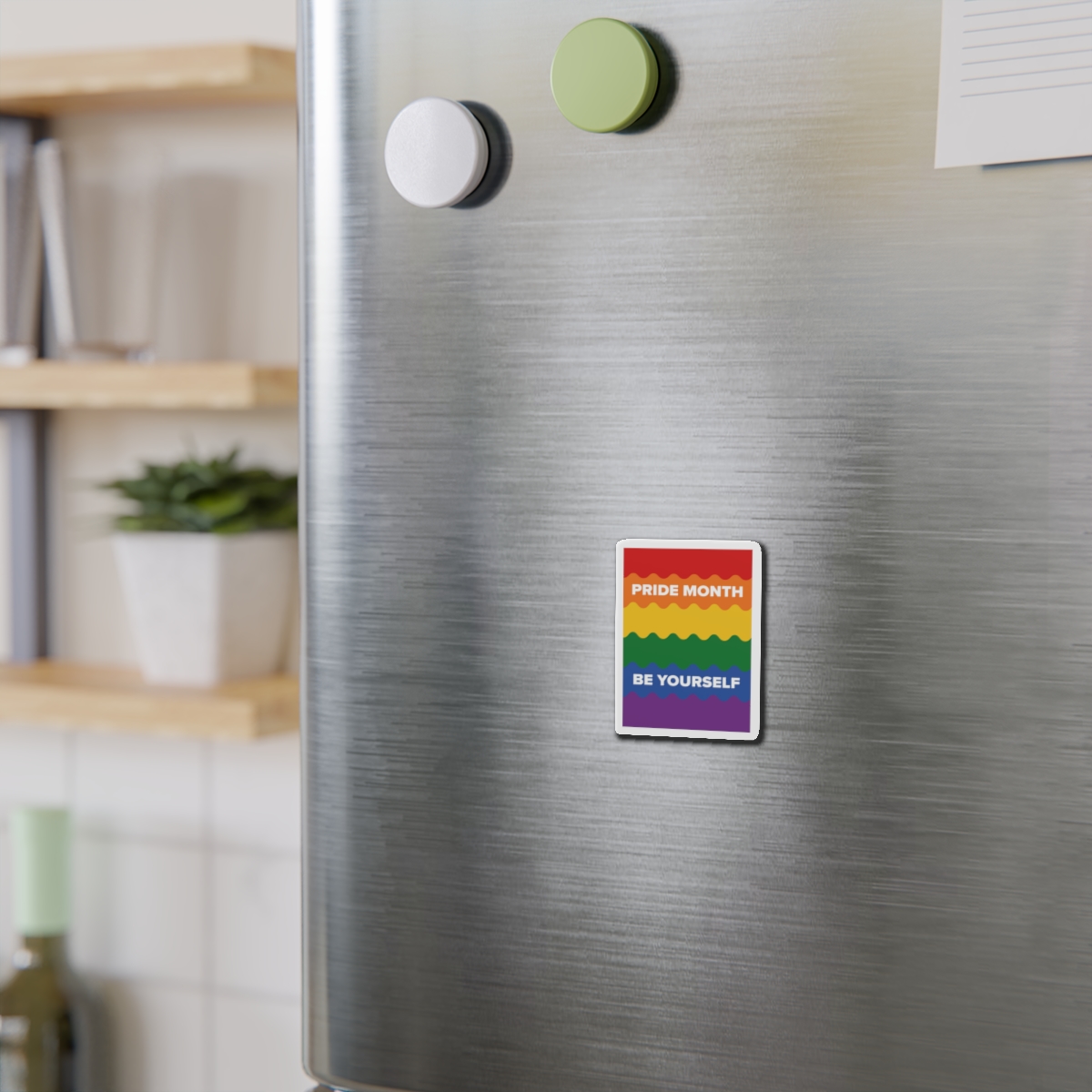 Lgbt Pride Month June Lesbian Gay Bisexual Transgender Lgbtq Flag Rainbow Vector Die Cut Magnets - Image 3