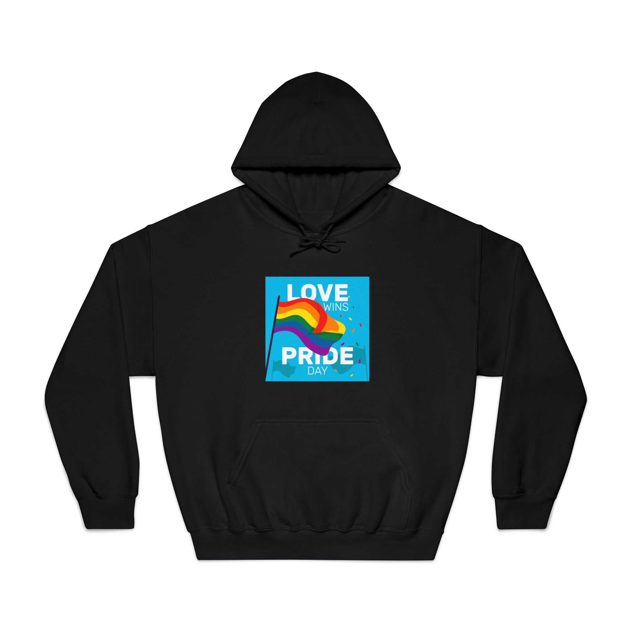 Pride Day Event With Rainbow Flag Unisex Dryblend Hooded Sweatshirt - Image 9