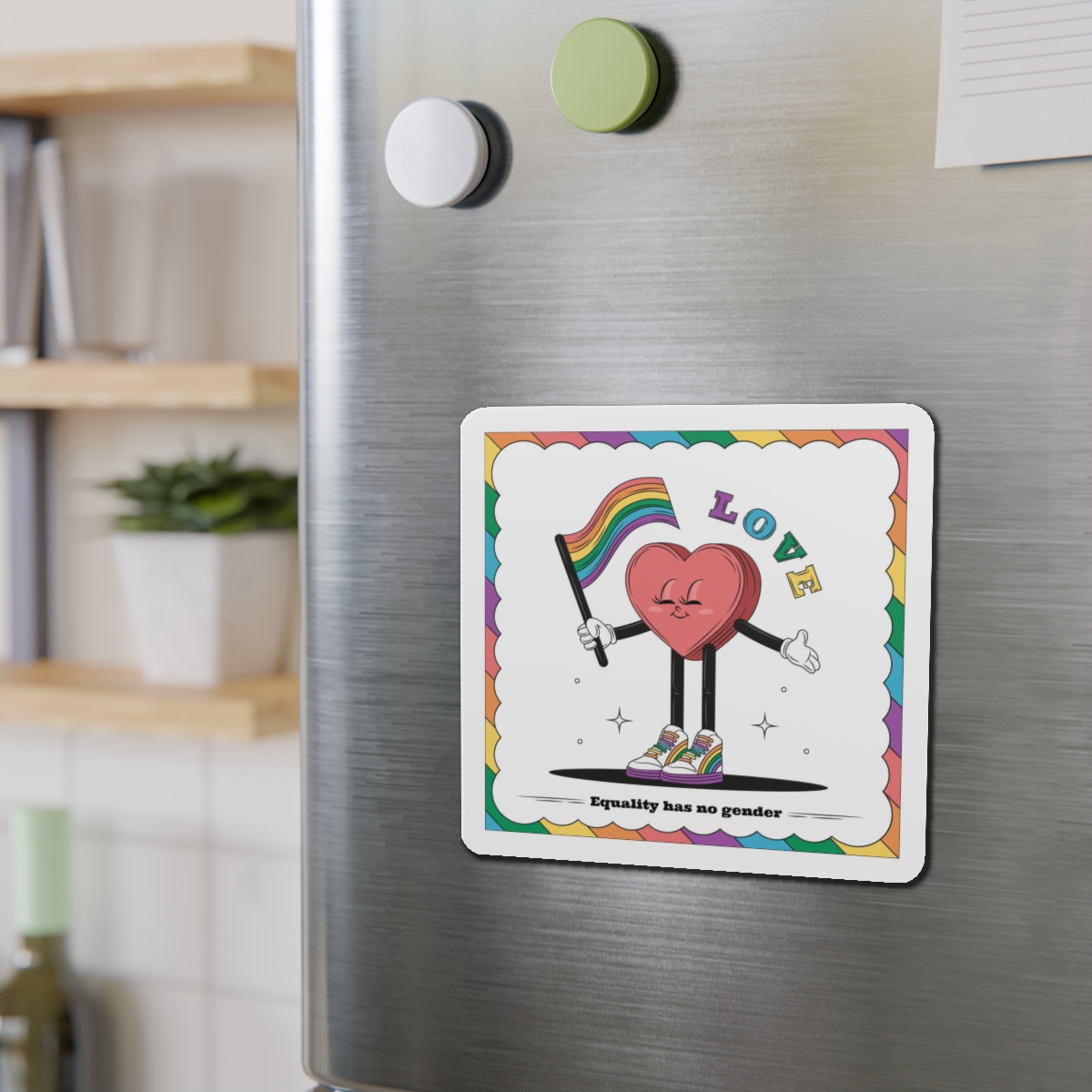 Hand Drawn Illustration Pride Month Celebration Die Cut Magnets - Image 12