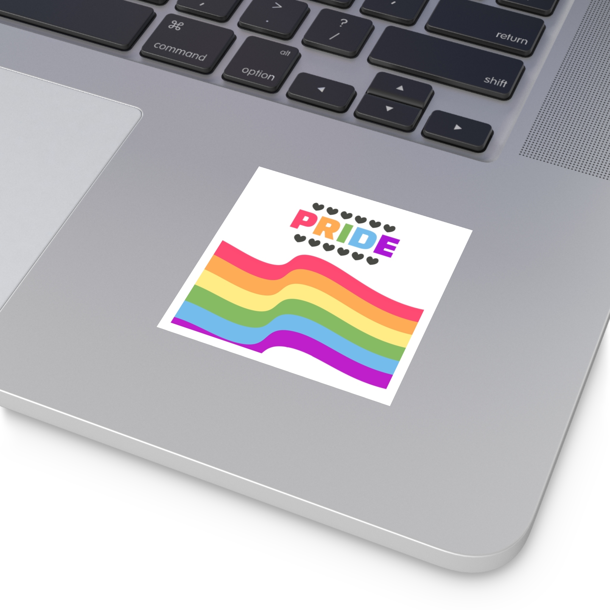 Pride Background With Flag Lgbtq Pride Laminate Stickers Square - Image 11