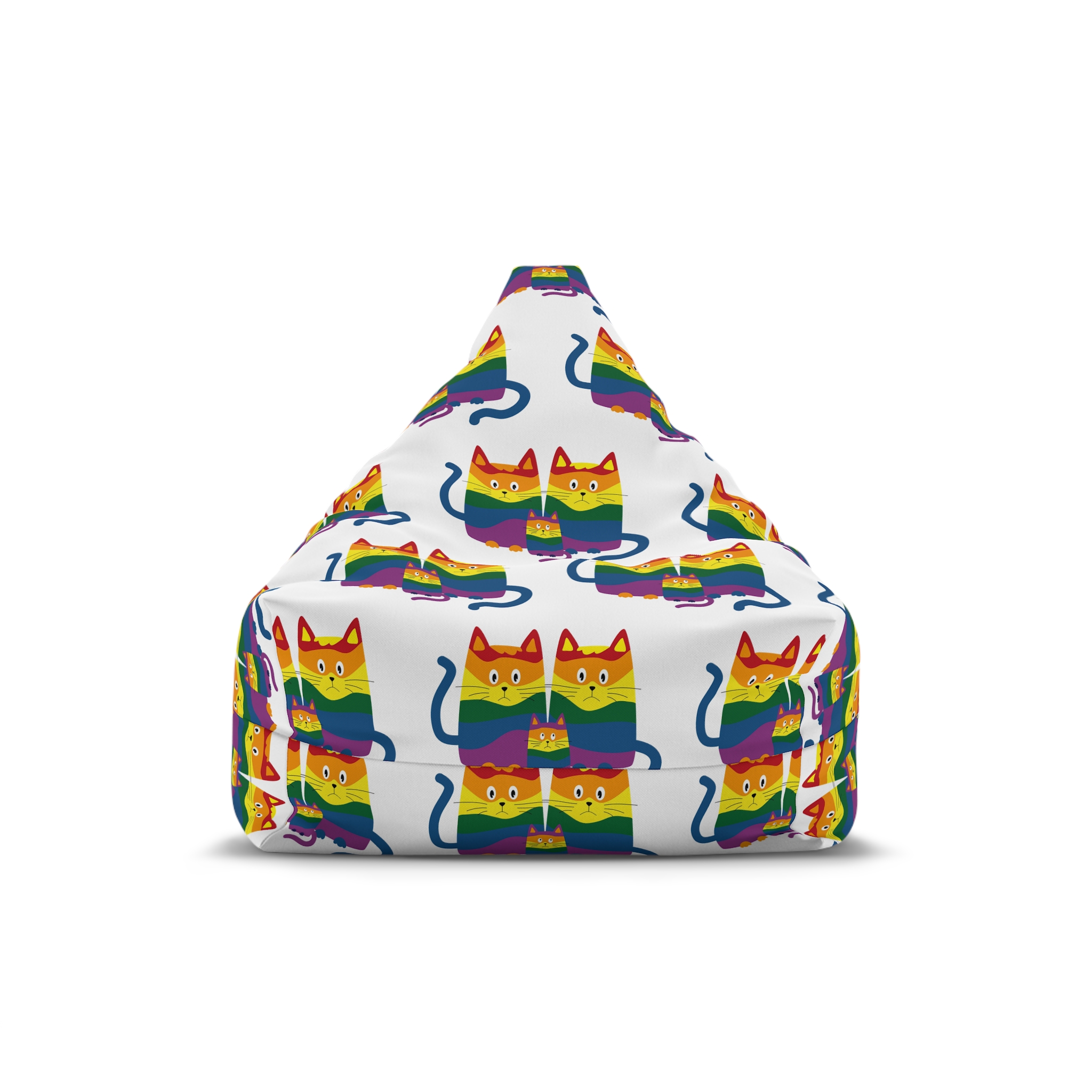 Lgbt Cats Samesex Love Like Everyone Else Cute Cartoon Cats Vector Copyspace Bean Bag Chair Cover