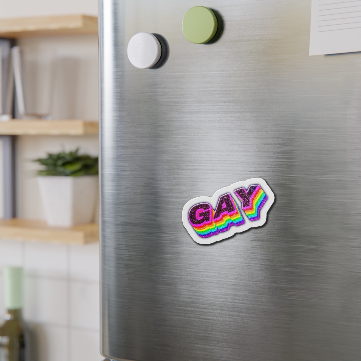Gay Word Rainbow 3d Png Word Art Die Cut Magnets - Image 6