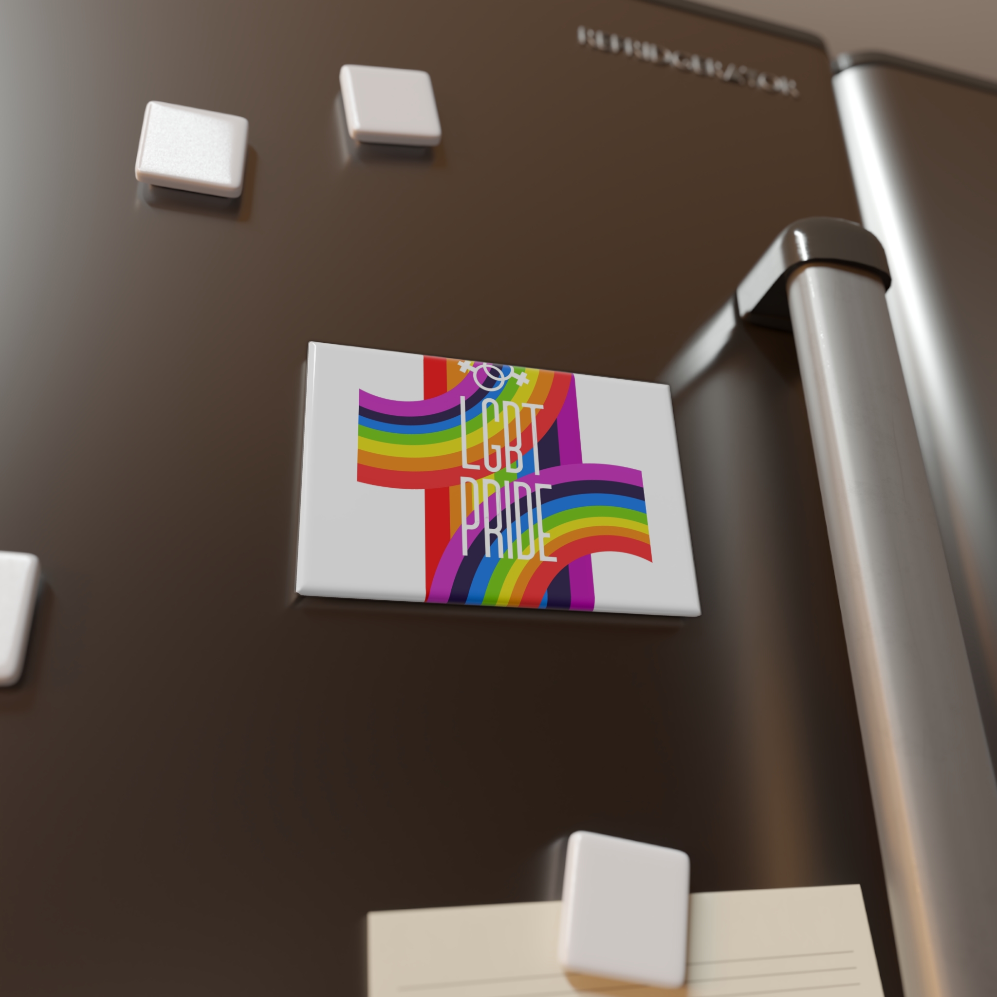 Gay Pride Background Lgbt Day Vector Illustration With Colorful Realistic Style Stickers Flyers Logo Designs Button Magnet Rectangle 1 And 10 Pcs - Image 8