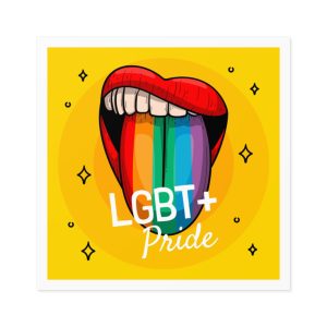 Hand Drawn Pride Month Lgbt Illustration Laminate Stickers Square