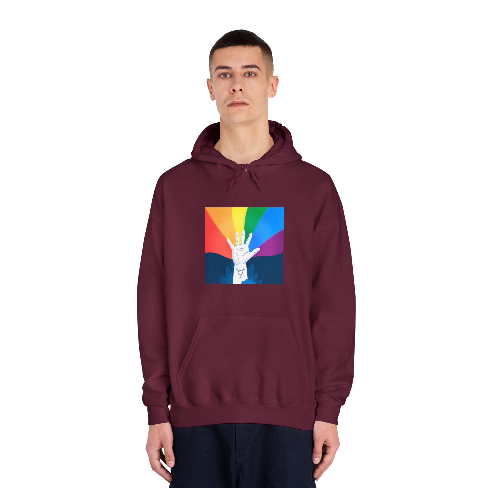 Pride Day Concept Unisex Dryblend Hooded Sweatshirt - Image 19