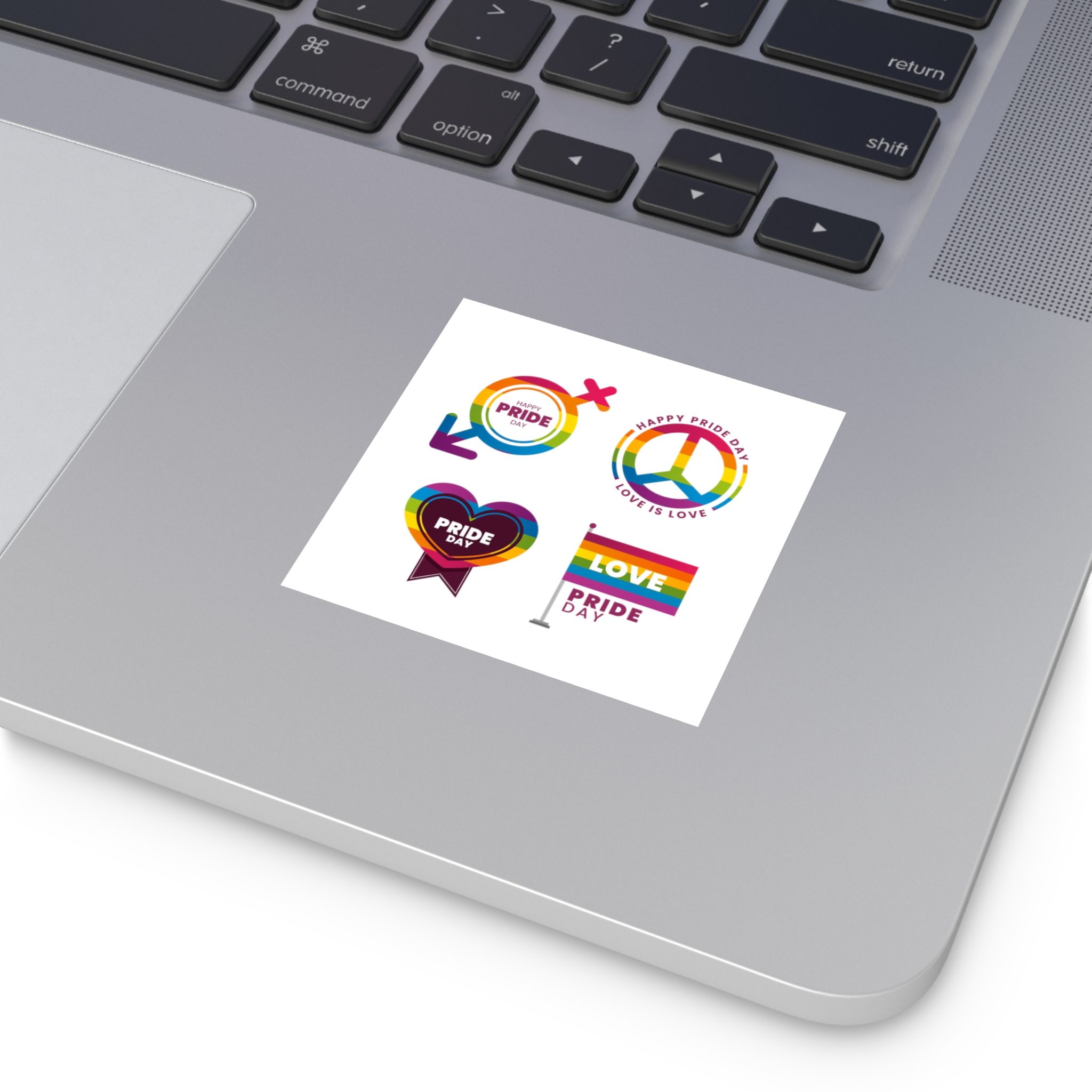 Label Collection With Pride Day Theme (1) Laminate Stickers Square - Image 3