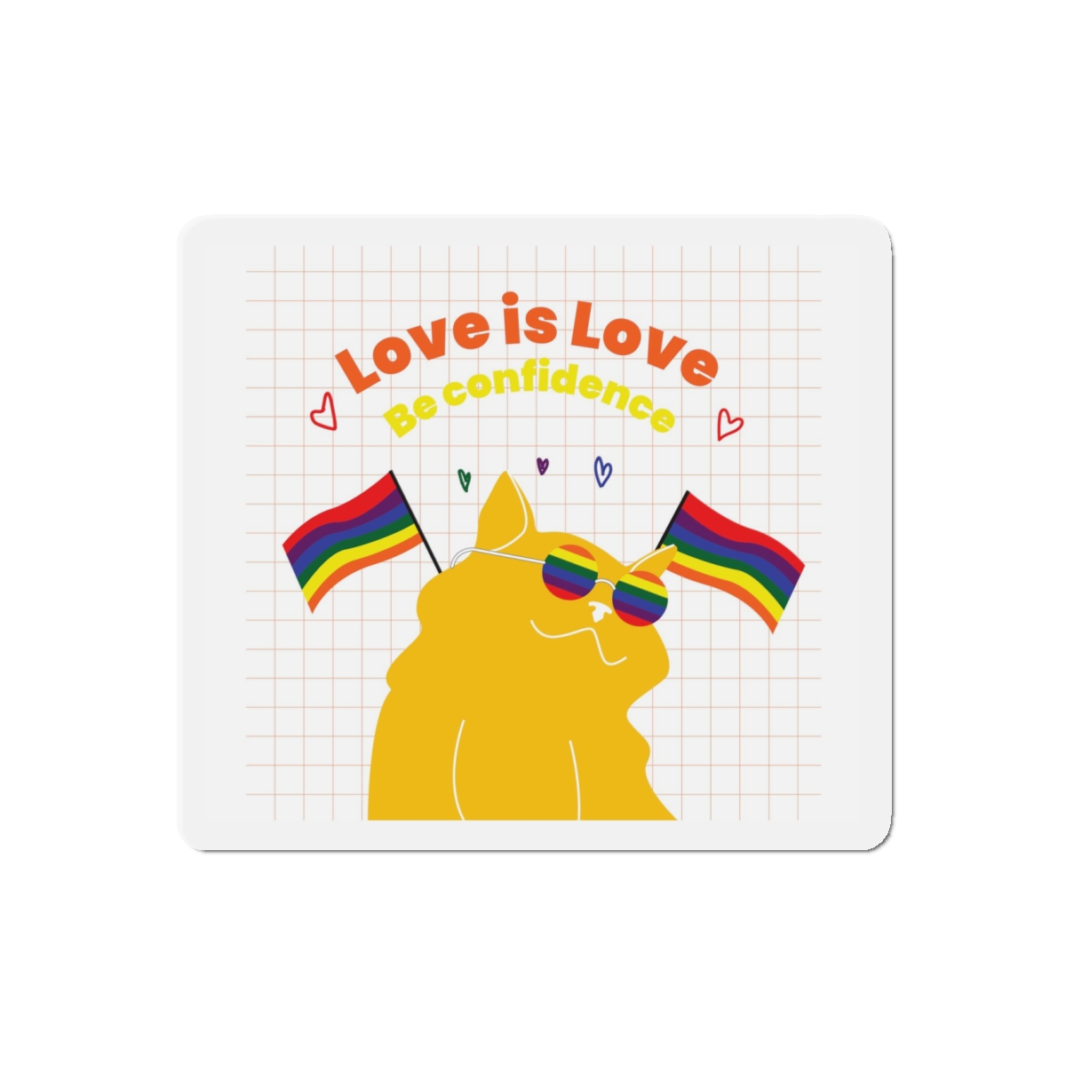 Pride Month Flat Design Illustration Die Cut Magnets - Image 7