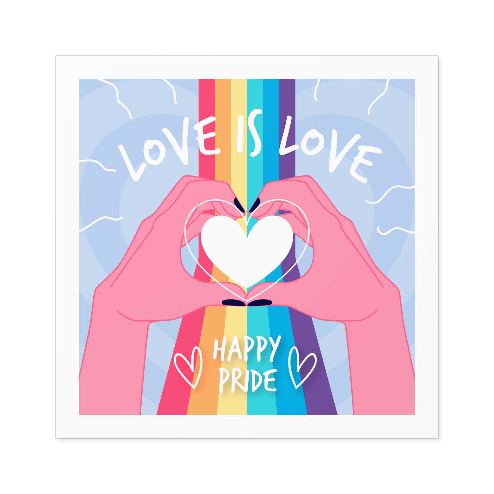 Pride Day Celebration Design Laminate Stickers Square - Image 73