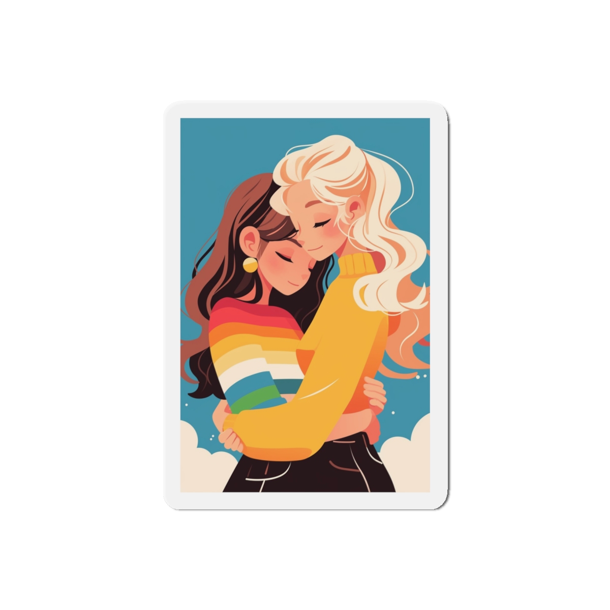 Lesbian Pride Design FE58AA Die Cut Magnets - Image 7