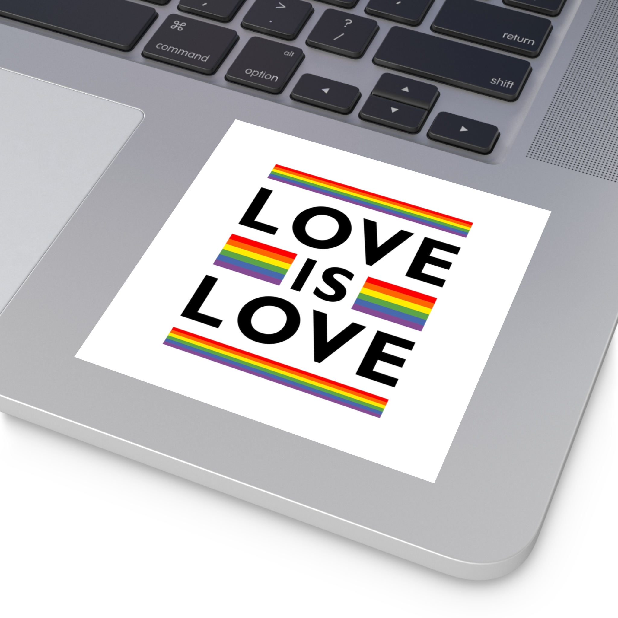 Love Is Love Lgbt Flag Symbol Pride Month Symbol Laminate Stickers Square - Image 31