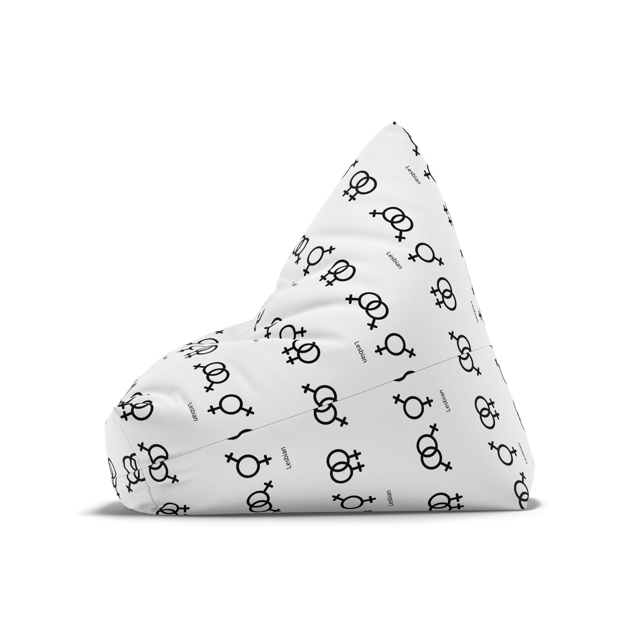 Lesbian Gender Symbols Orientation Signs Vector Illustration Bean Bag Chair Cover - Image 8