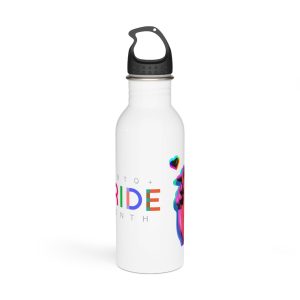 Pride Month Lgbtq Banner Gay Pride Month Rainbow Color Flat Design Hand Together Love Sign Typography Stainless Steel Water Bottle