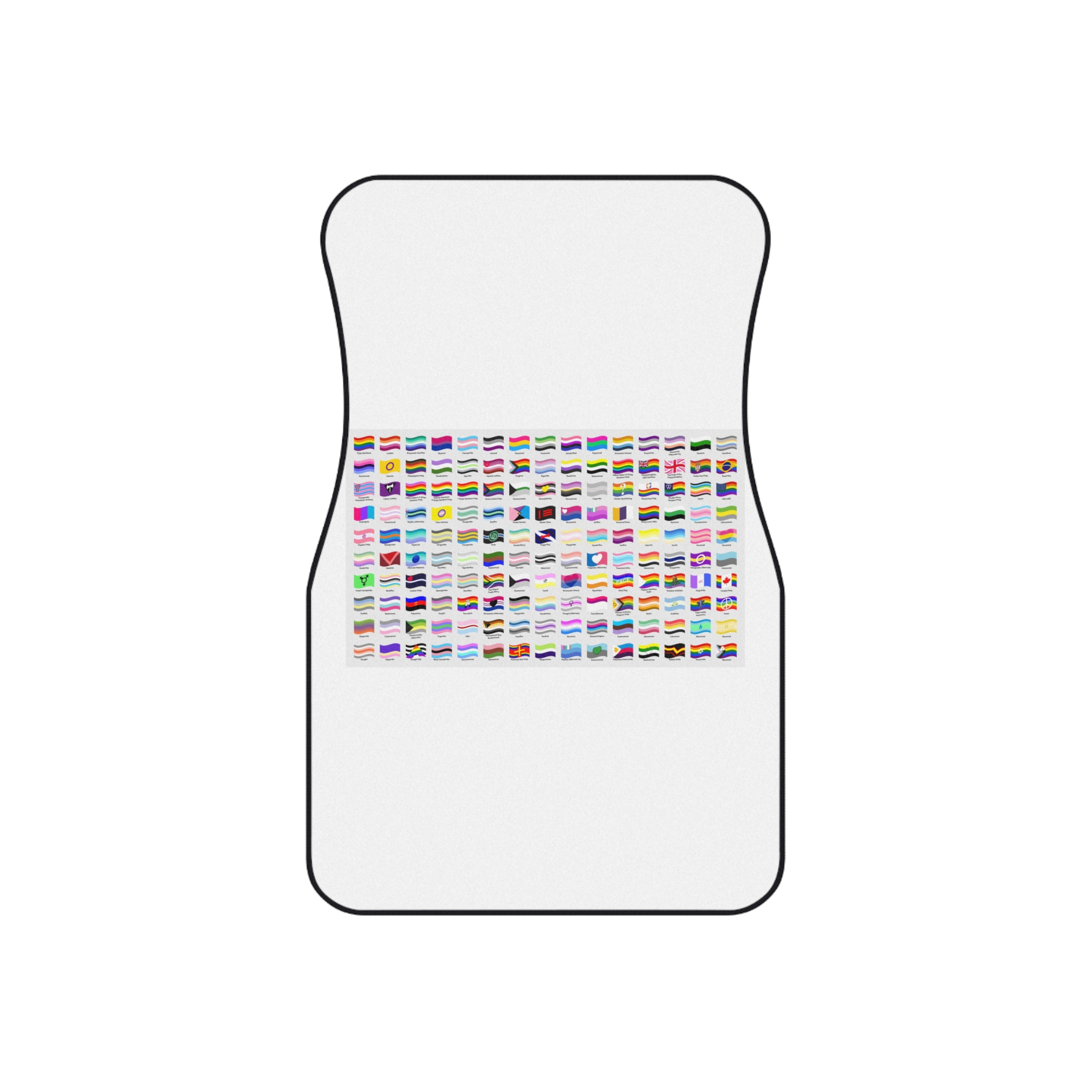 Waving Lgbt Pride Flags Collection Vector Illustration Car Mats Set Of 4 - Image 2