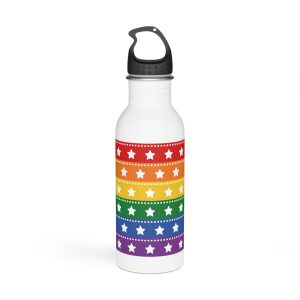 Lgbt Pride Month June Lesbian Gay Bisexual Transgender Lgbtq Flag Rainbow Vector(4) Stainless Steel Water Bottle