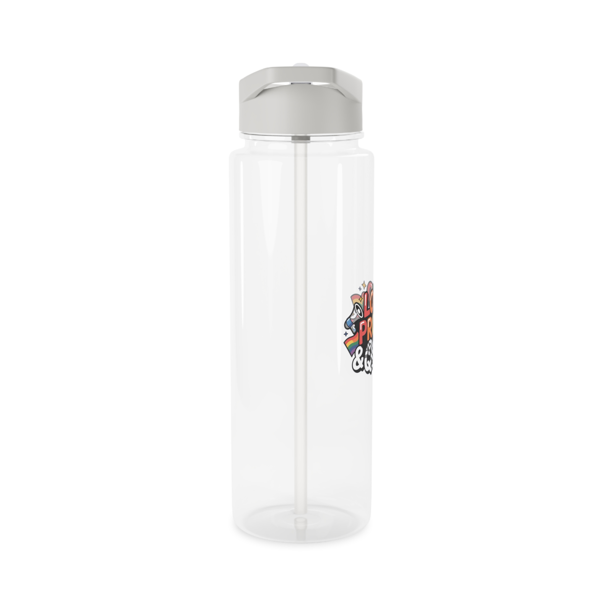 Loud Proud Queer T Shirt Design Isolated White Background 3 Tritan Water Bottle - Image 8