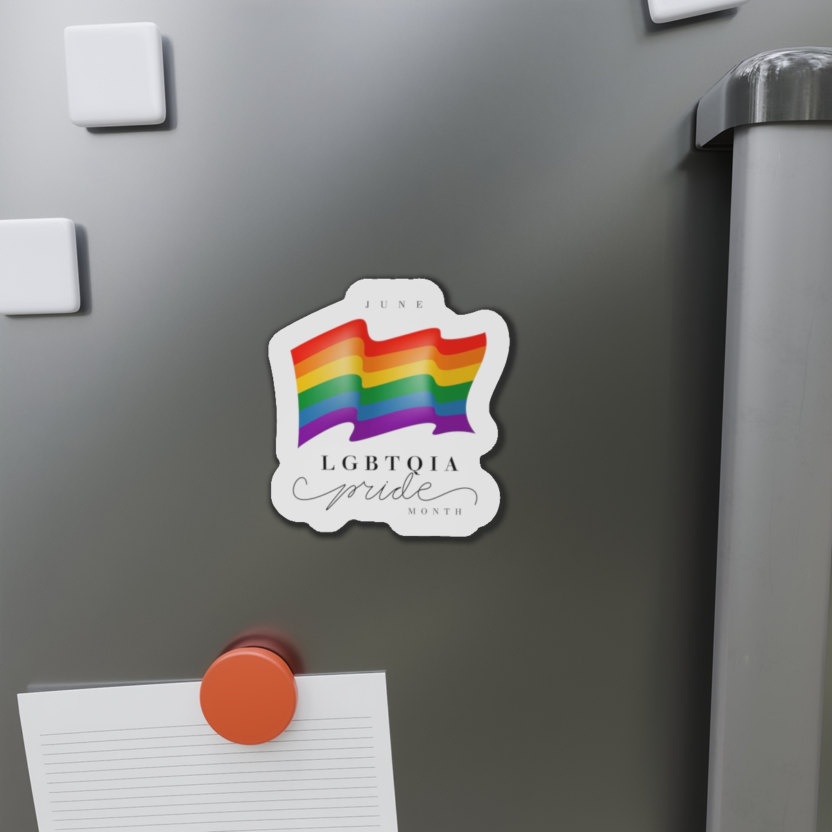 Lgbt Pride Month 2024 Concept Freedom Rainbow Flag With Hearts Gay Parade Vector Die Cut Magnets - Image 14