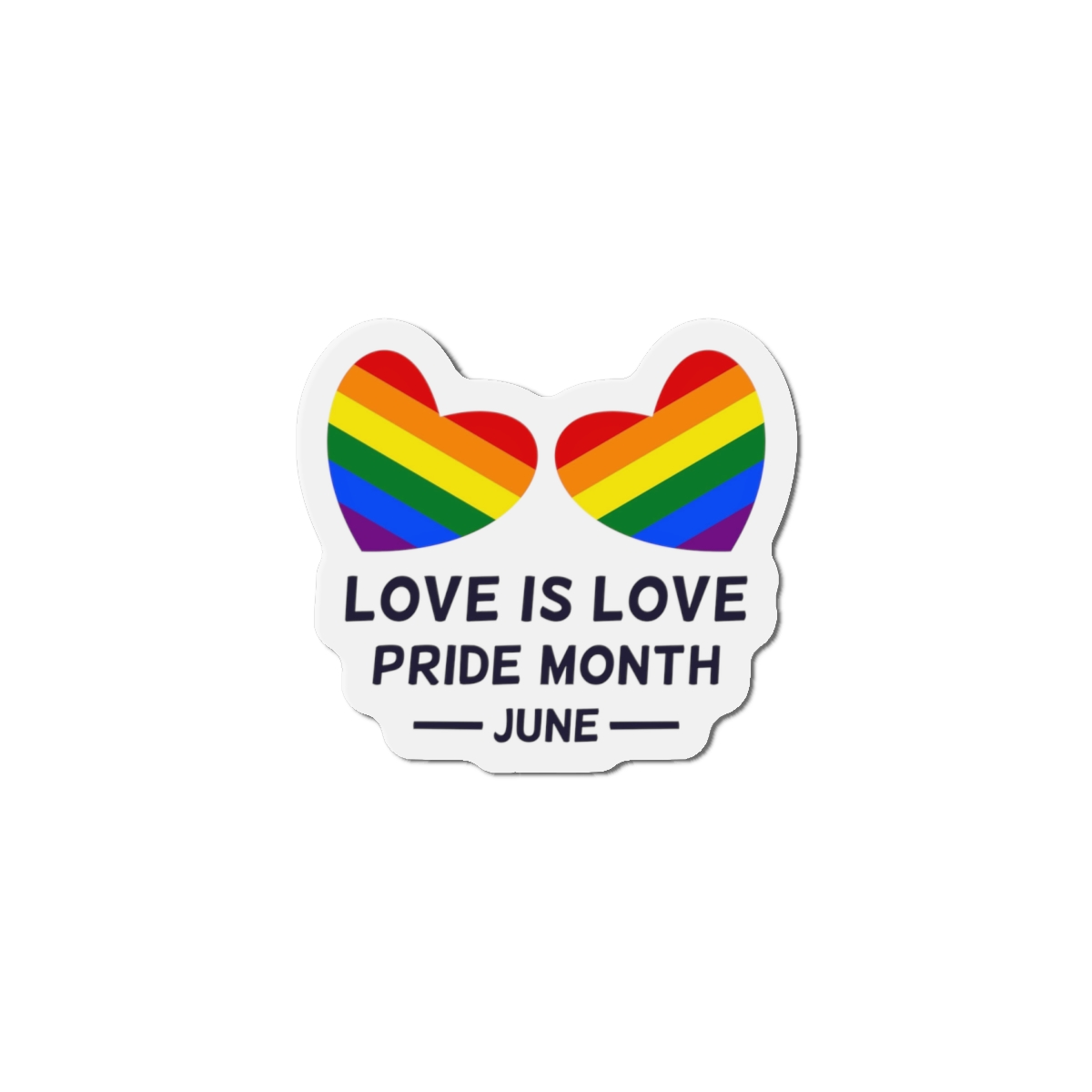 Lgbtq Pride Month June Every Year Rainbow Sign Pride Community Design Banner Poster Card Background Template Die Cut Magnets - Image 13