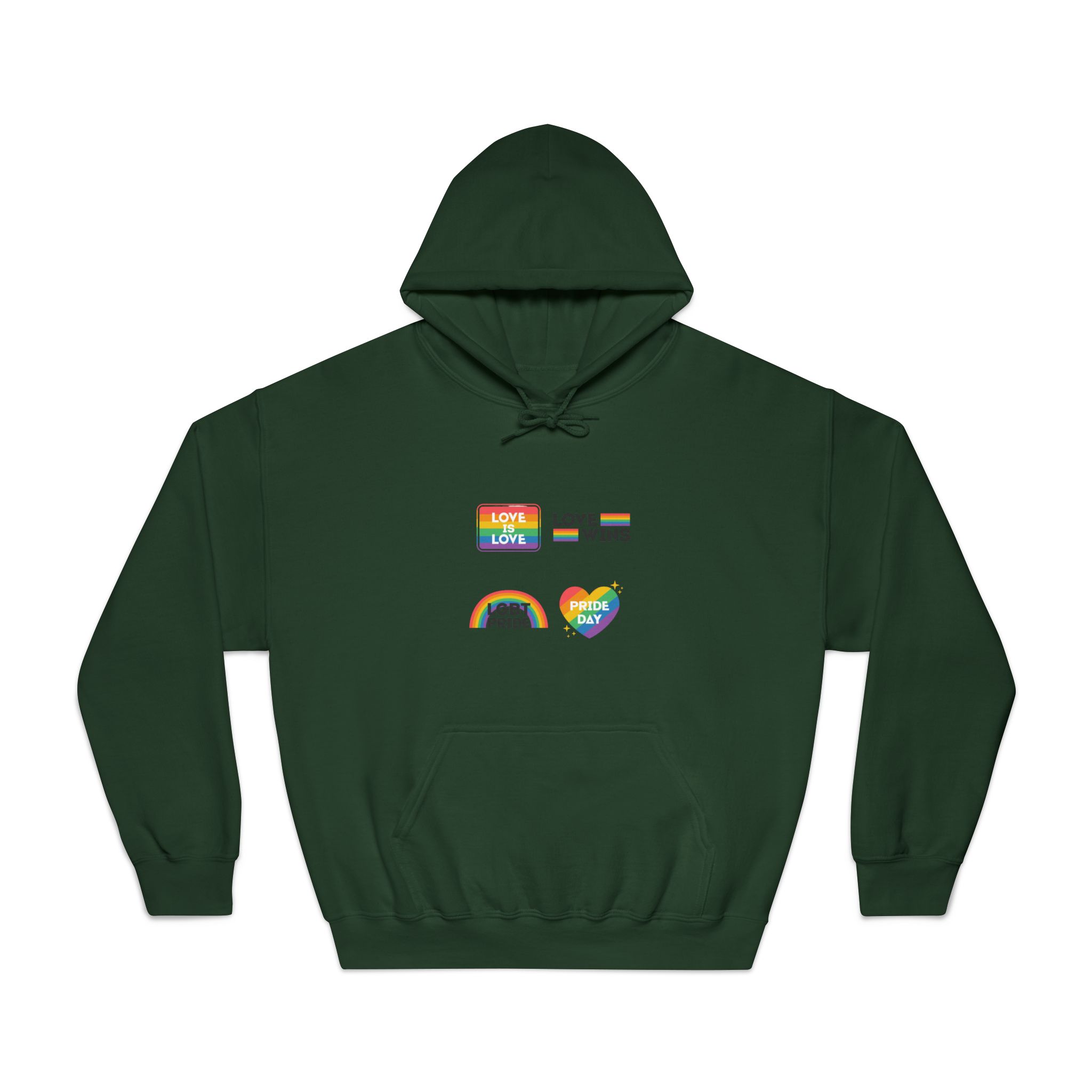 Pride Day Label Collection Design Unisex Dryblend Hooded Sweatshirt - Image 21