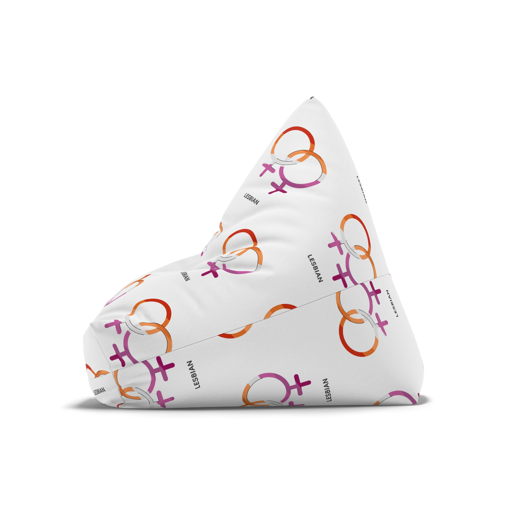 Lesbian Orientation Identity Symbol Bean Bag Chair Cover - Image 8