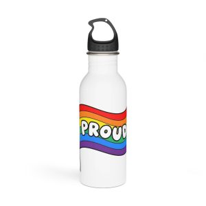 Proud Rainbow Flag Lgbtq Celebration Stainless Steel Water Bottle