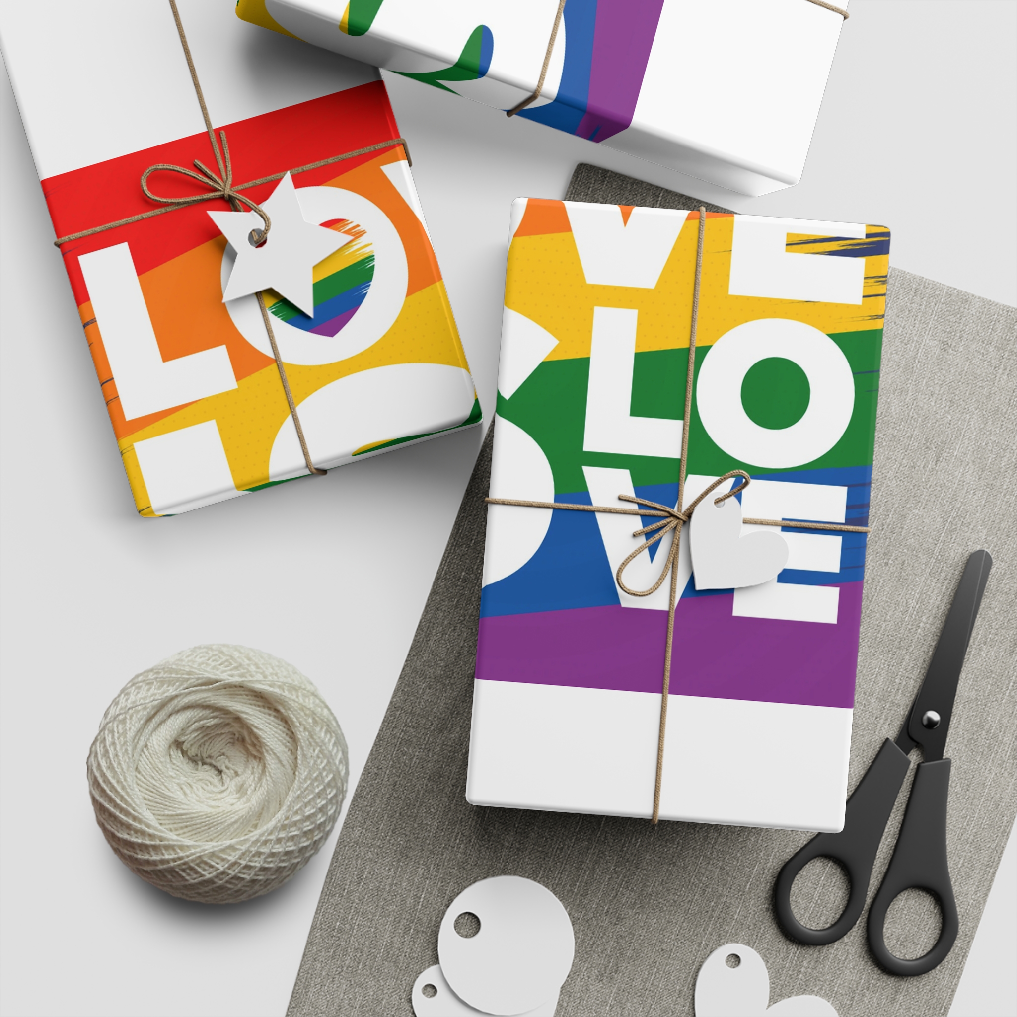 Lgbt Pride Month June Lesbian Gay Bisexual Transgender Lgbt Rainbow Flag Vector Illustration Gift Wrapping Paper Sheets 1pc - Image 2