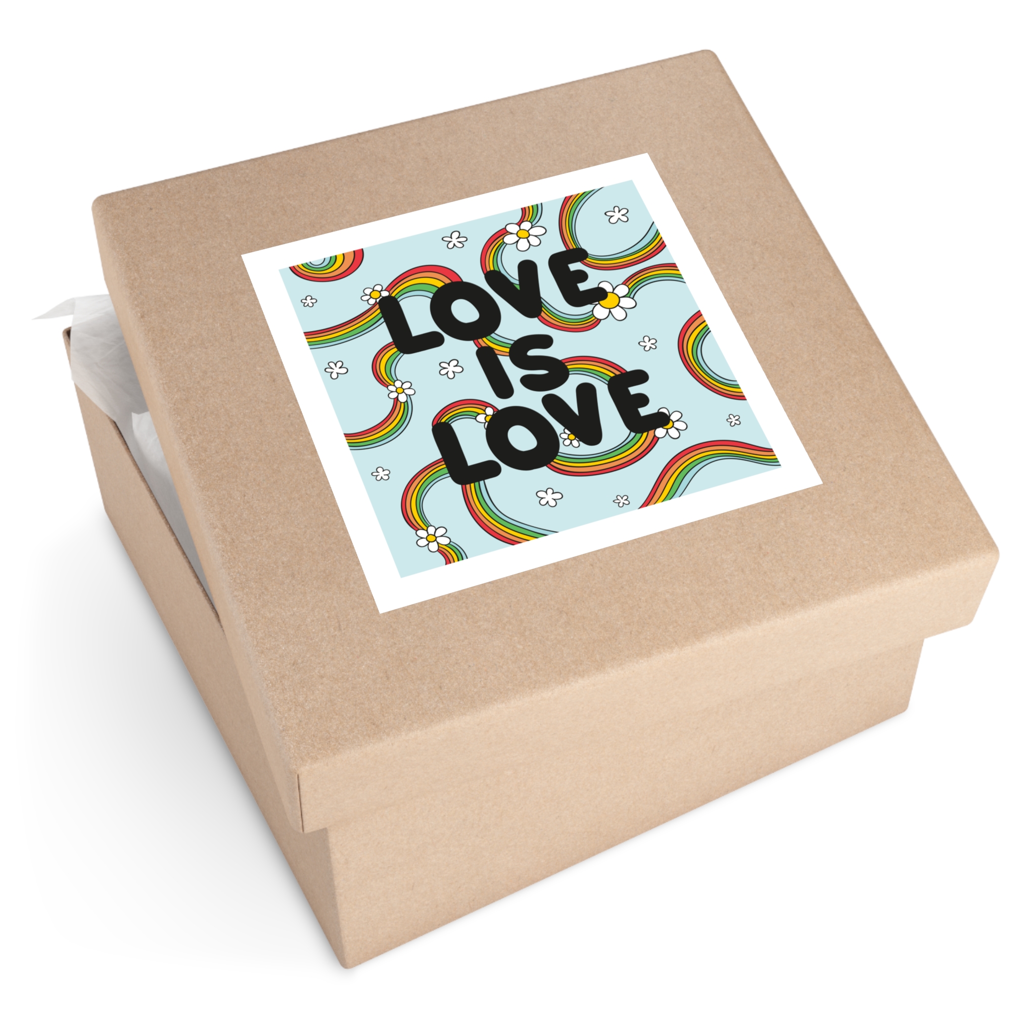 Pride Day Lettering Concept Laminate Stickers Square - Image 59