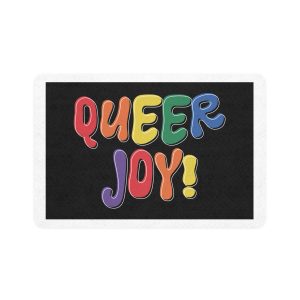 Queer Joy Colorful Celebration Lgbtq Pride Happiness Pet Food Mat 12x18