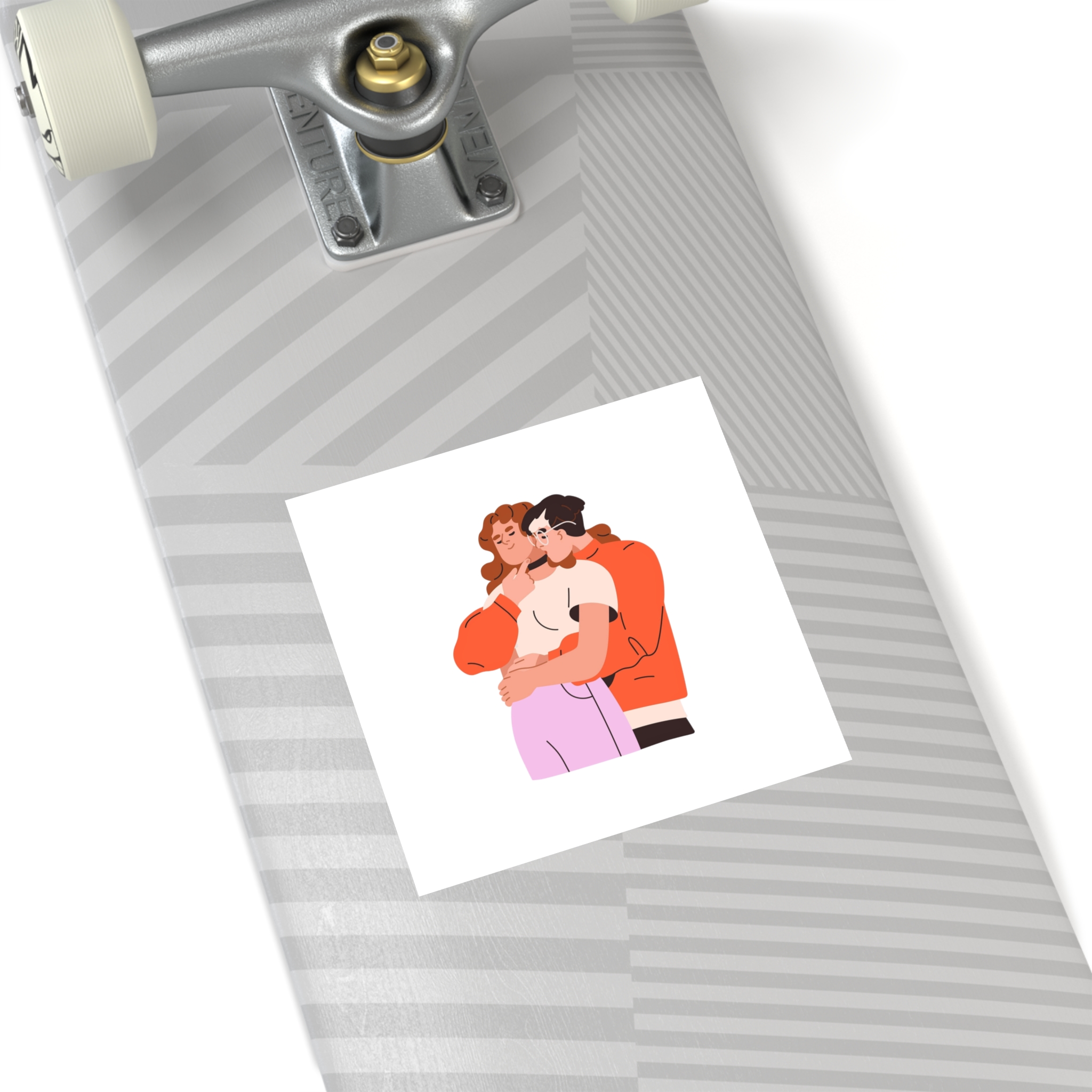 Lesbian Love Couple Girl Kissing Girlfriends Neck Female Lovers Passion Lgbt People Enamored Valentines Romantic Relationships Flat Graphic Vector Illustration Isolated White Background Laminate... - Image 48
