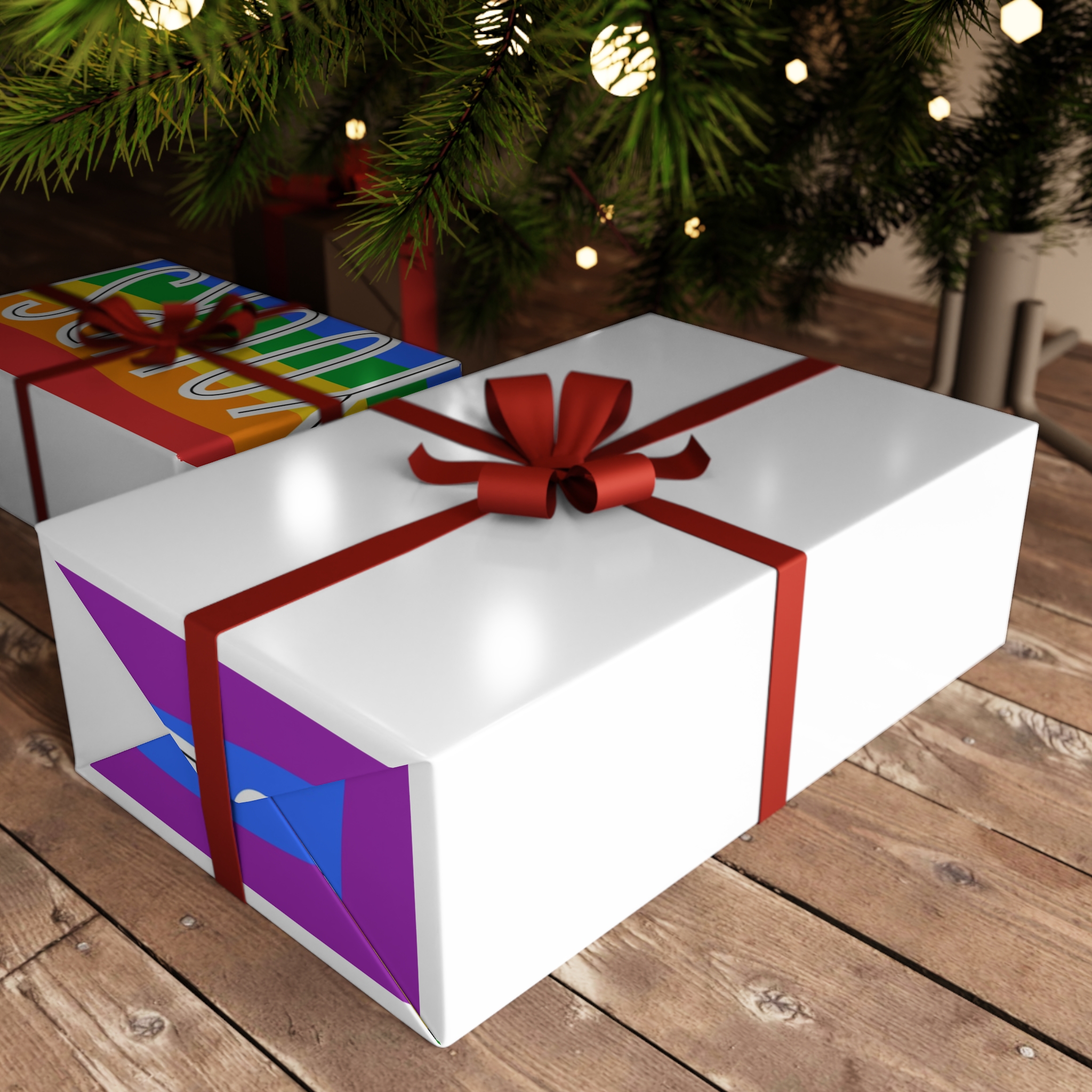 Be Yourself Phrase With Lgbtqia Flag Background Gift Wrapping Paper Sheets 1pc - Image 3