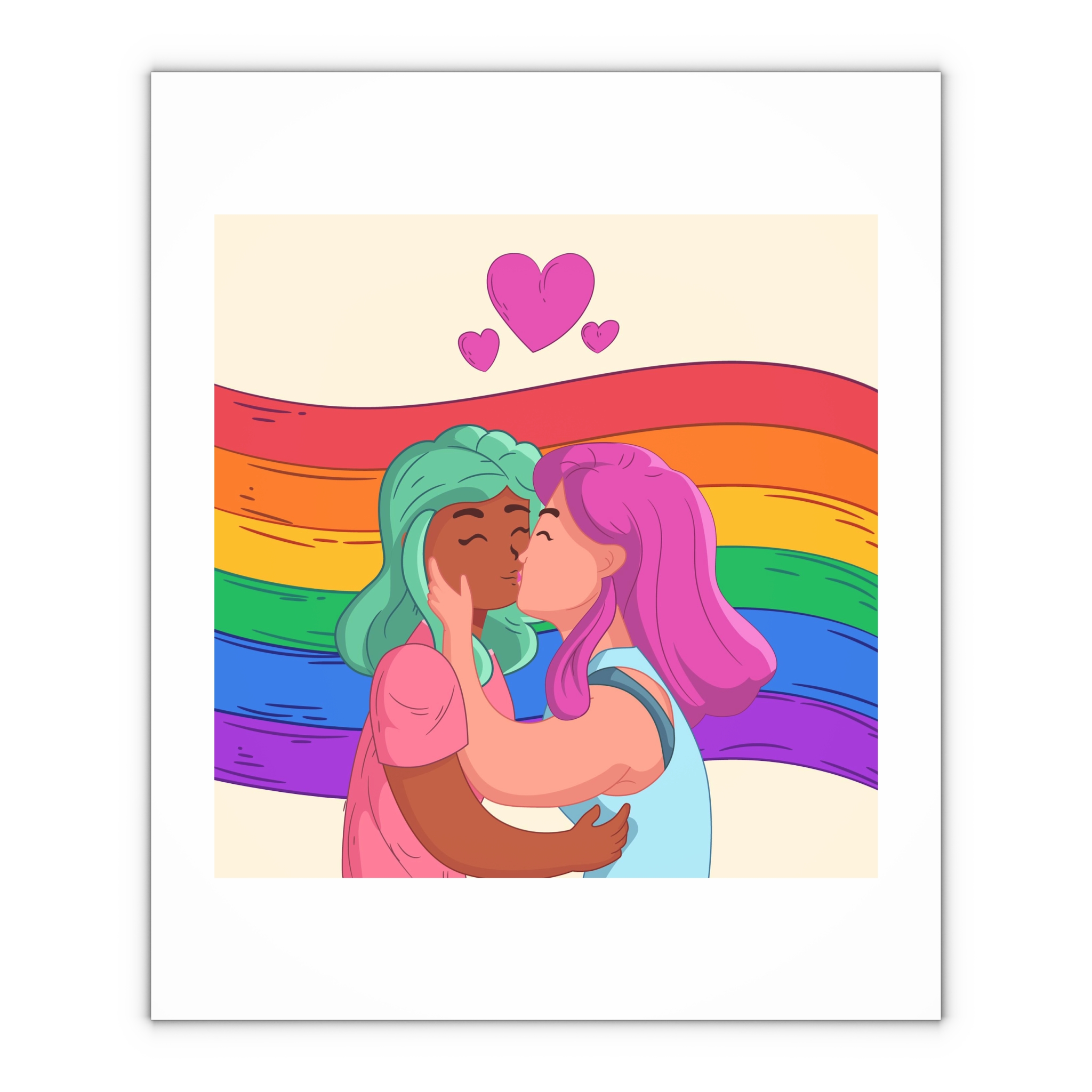 Lesbian Pride Design 4C2A50 Gift Wrapping Paper Sheets 1pc - Image 4