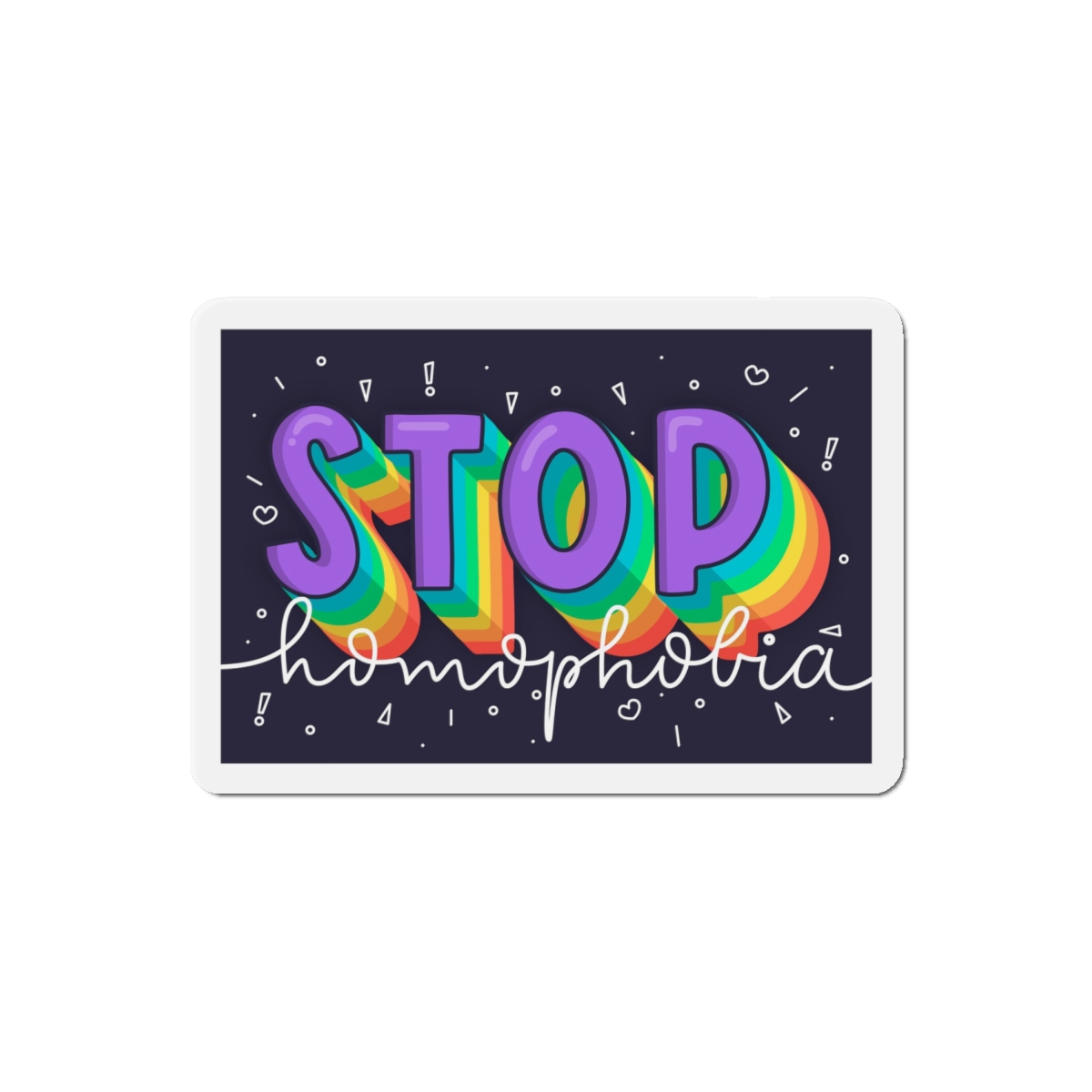 Stop Homophobia Concept Die Cut Magnets - Image 13