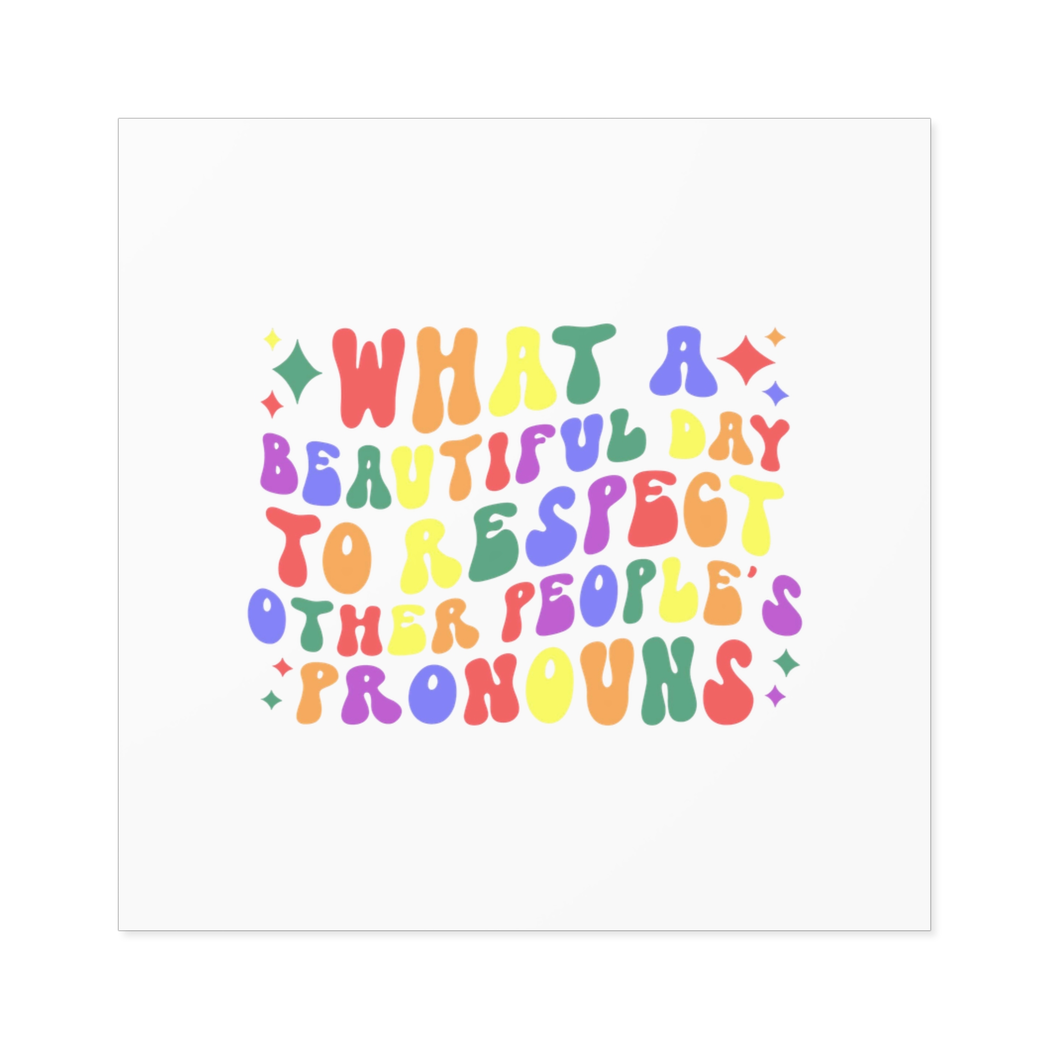 Pride Lgbt Gay Retro Tshirt Design(1) Laminate Stickers Square - Image 17
