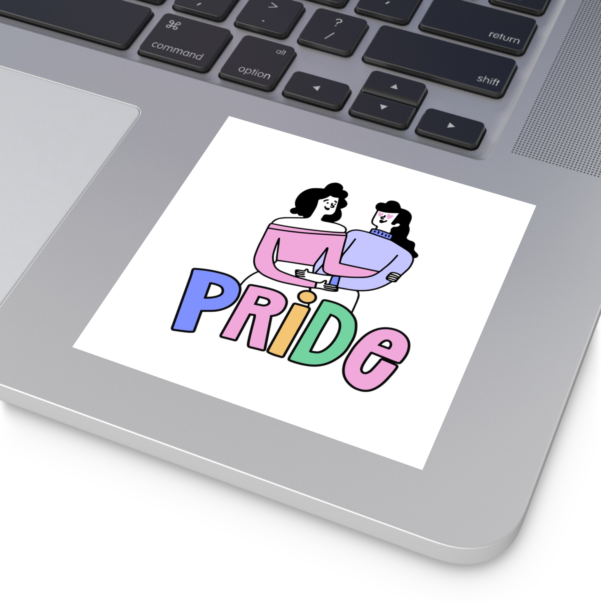 Pride Day Lettering Laminate Stickers Square - Image 31